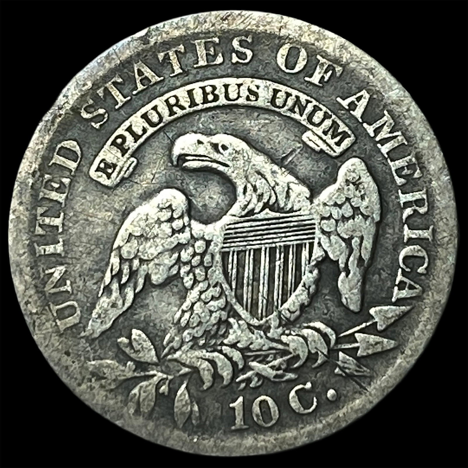 1836 Capped Bust Dime LIGHTLY CIRCULATED - 2