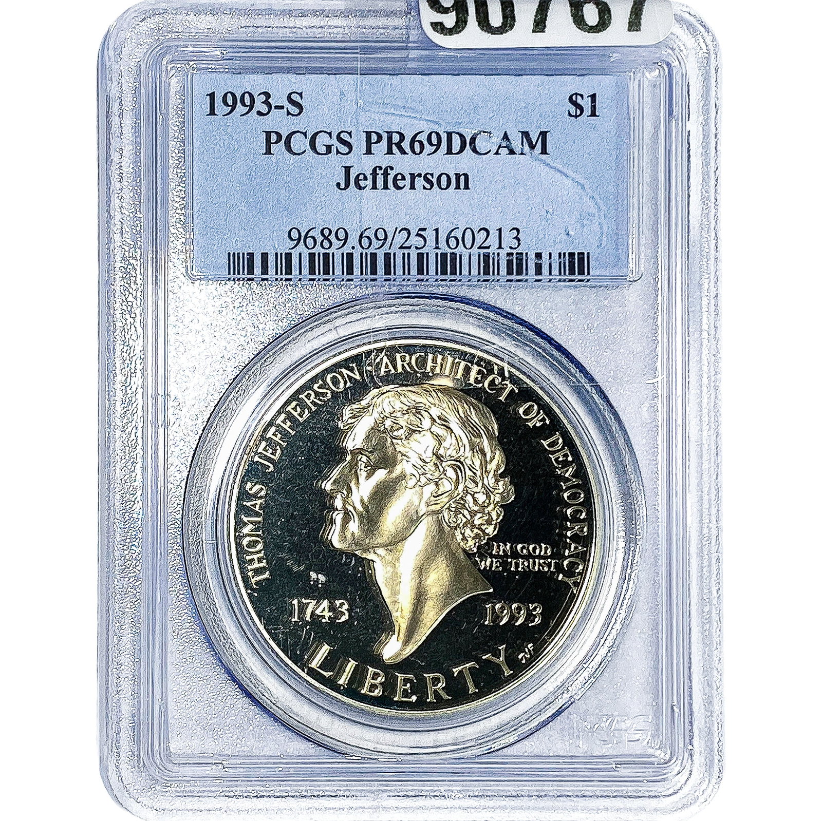 1993-S $1 Jefferson PCGS PR69 DCAM (1 of 2)