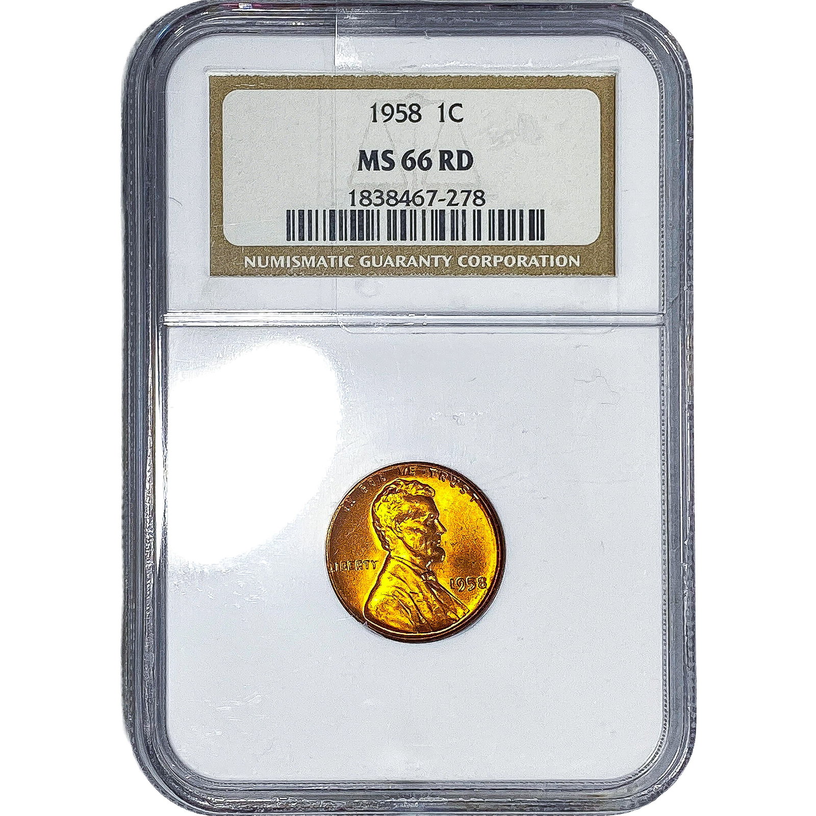 1958 Wheat Cent NGC MS66 RD (1 of 2)