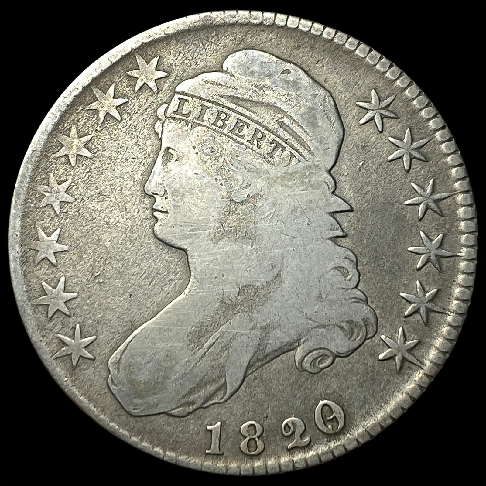 1820 Capped Bust Half Dollar NICELY CIRCULATED (1 of 2)
