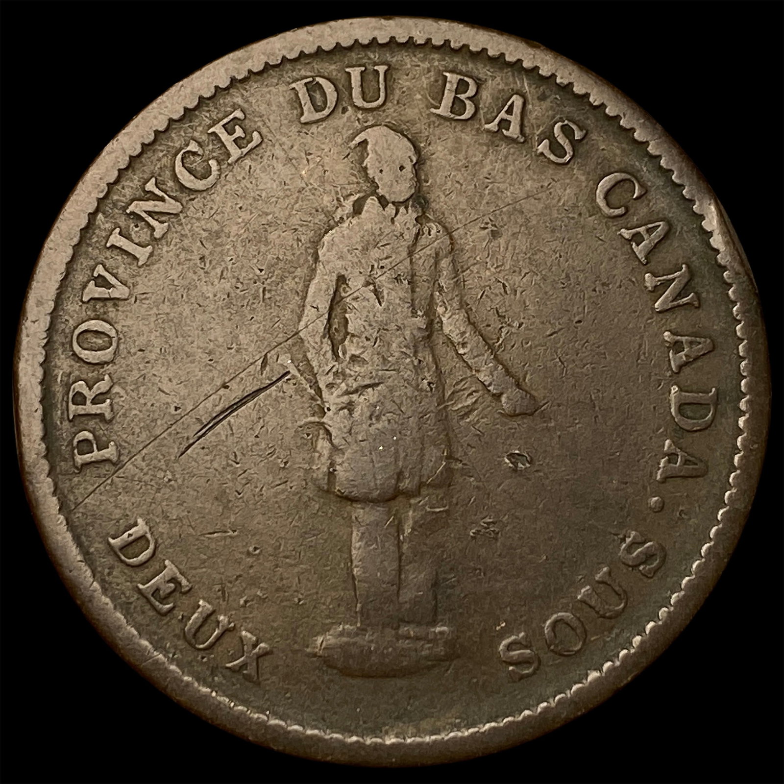 1837 Bank of Montreal One Penny Token LIGHTLY CIRCULATED: 1837 Bank of Montreal One Penny Token LIGHTLY CIRCULATED