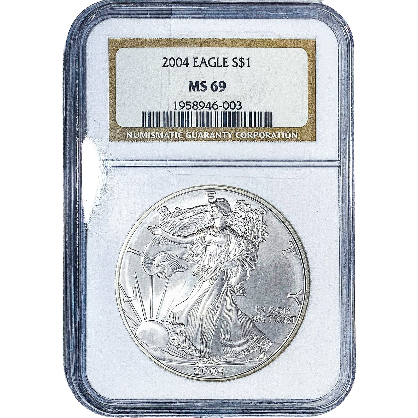 2004 Silver Eagle NGC MS69: 2004 Silver Eagle NGC MS69