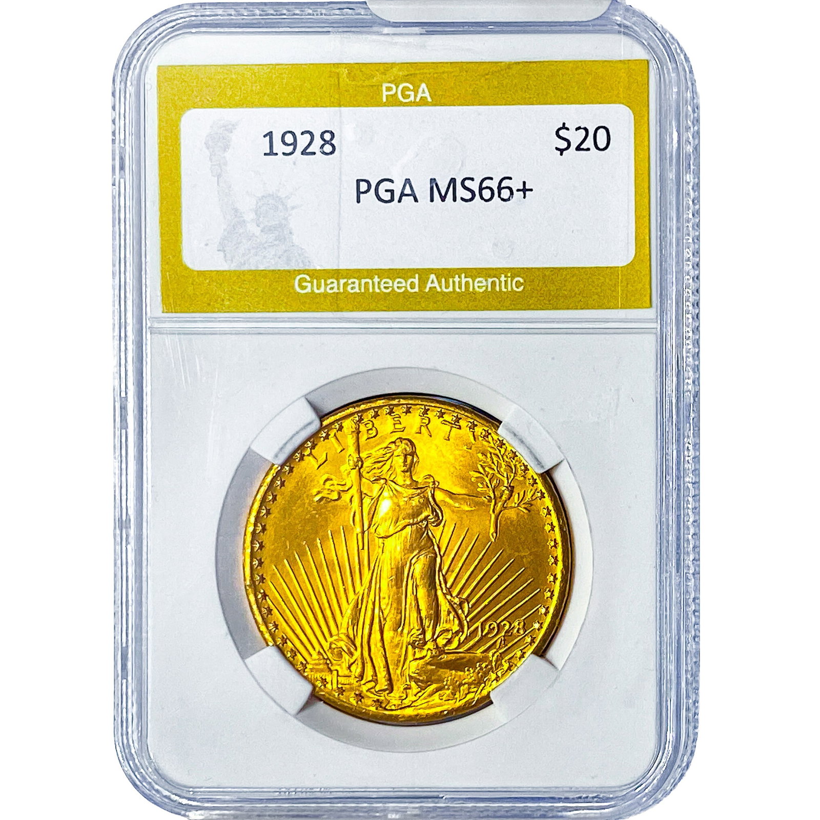 1928 $20 Gold Double Eagle PGA MS66+: 1928 $20 Gold Double Eagle PGA MS66+