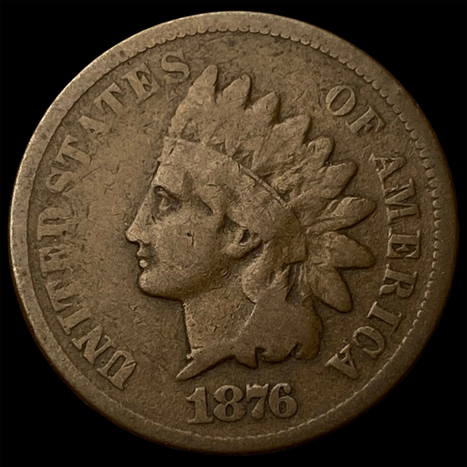 1876 Indian Head Cent NICELY CIRCULATED: 1876 Indian Head Cent NICELY CIRCULATED