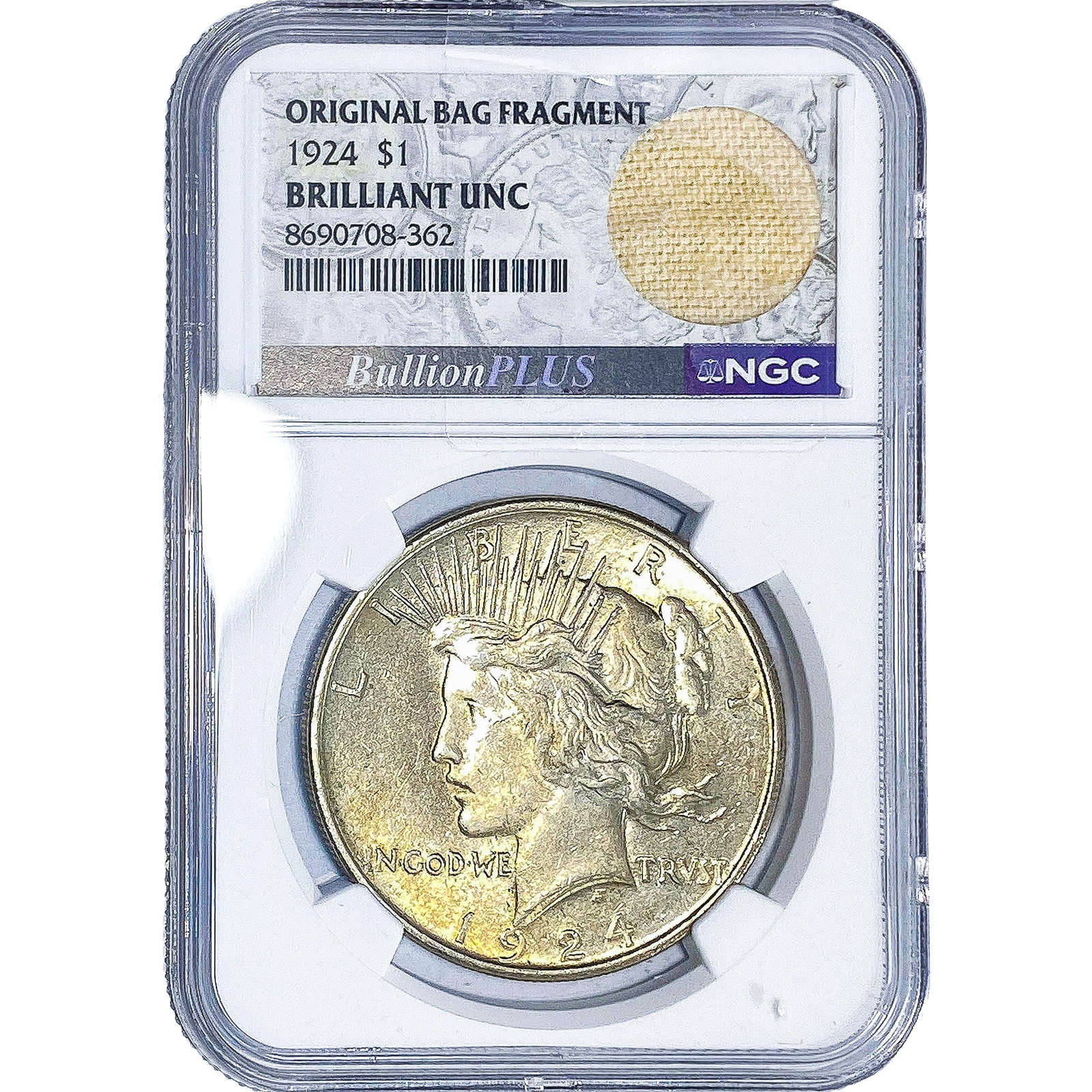 1924 Silver Peace Dollar NGC BU: 1924 Silver Peace Dollar NGC BU