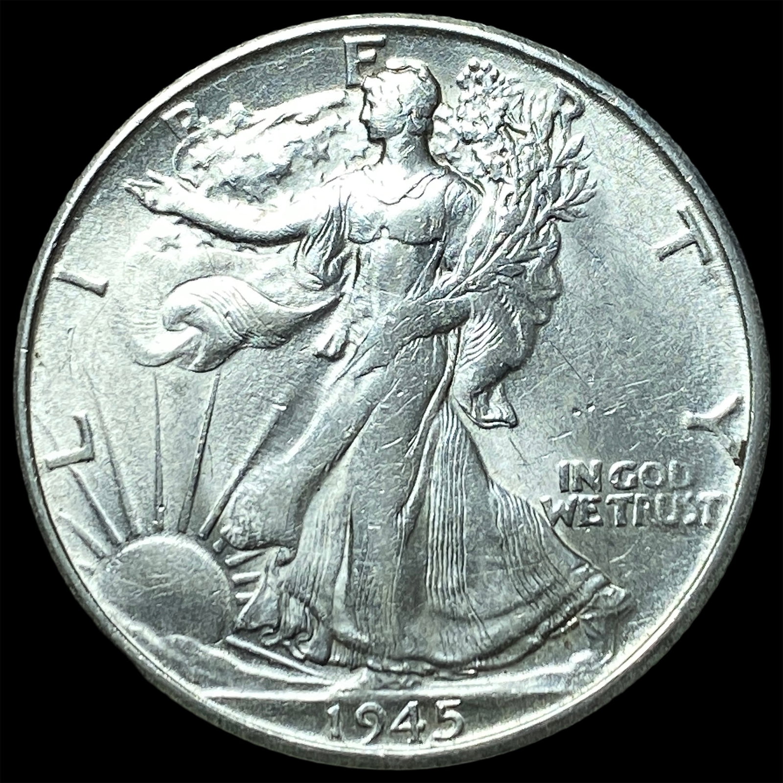 1945 Walking Liberty Half Dollar CHOICE AU: 1945 Walking Liberty Half Dollar CHOICE AU
