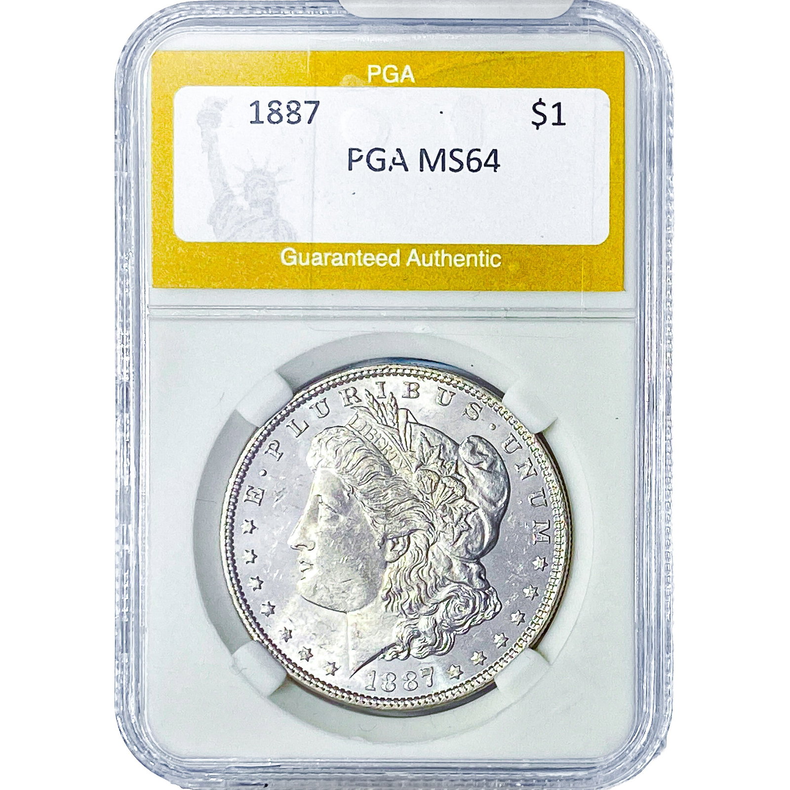 1887 Morgan Silver Dollar PGA MS64: 1887 Morgan Silver Dollar PGA MS64