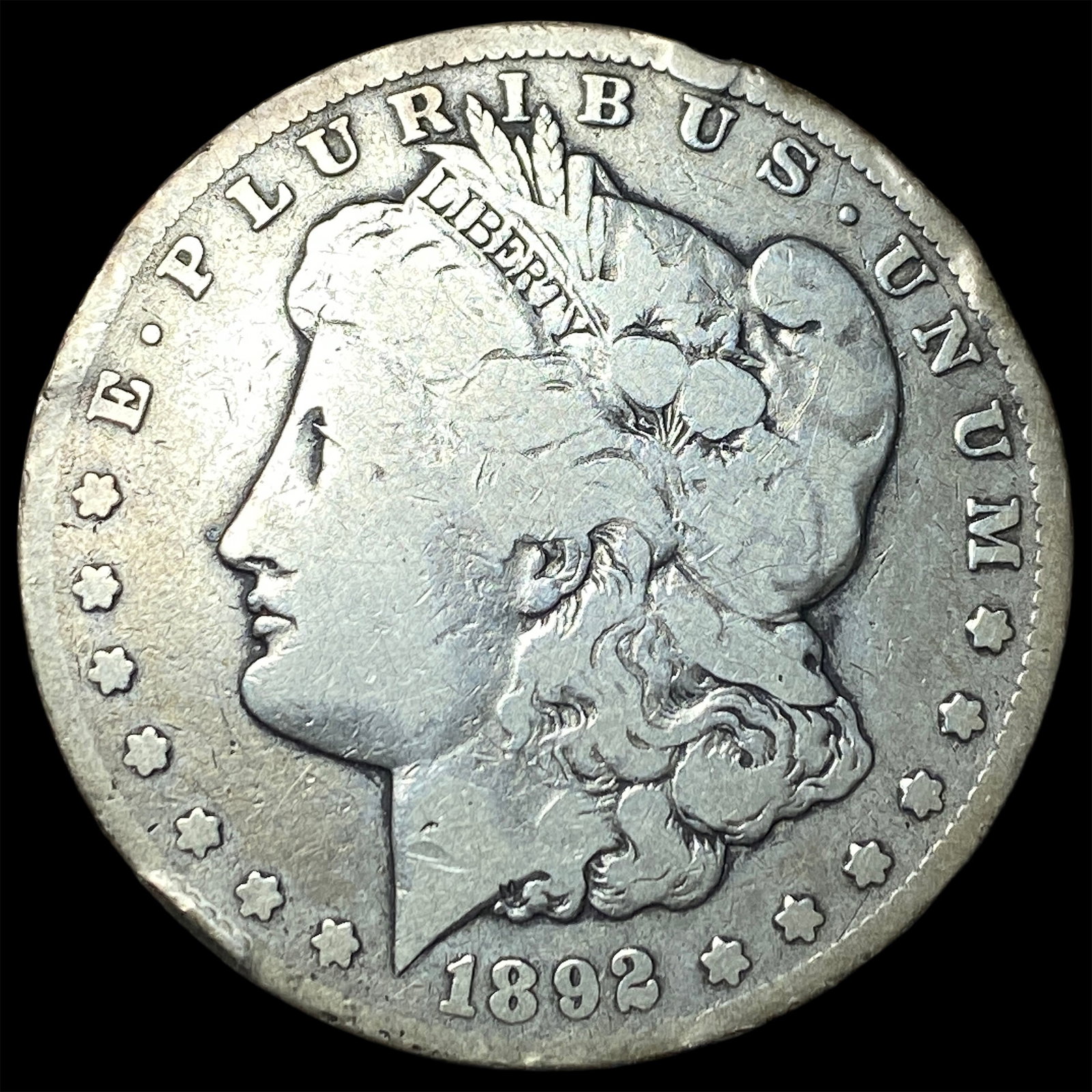 1892-CC Silver Morgan Dollar NICELY CIRCULATED: 1892-CC Silver Morgan Dollar NICELY CIRCULATED