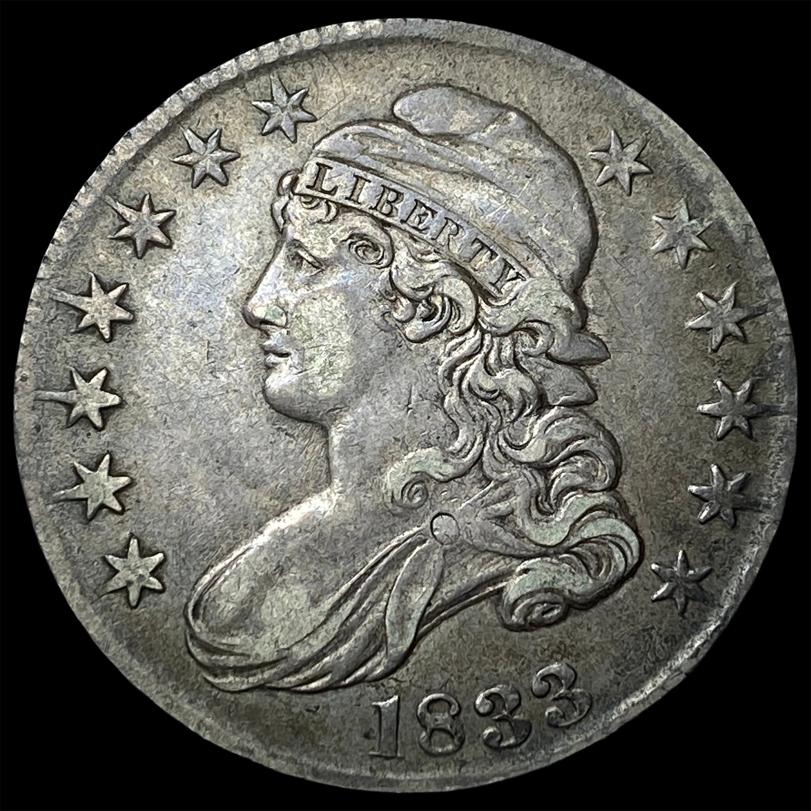1833 Capped Bust Half Dollar NEARLY UNCIRCULATED: 1833 Capped Bust Half Dollar NEARLY UNCIRCULATED
