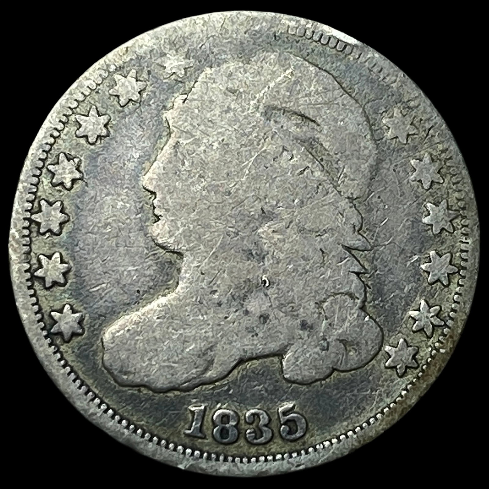 1835 Capped Bust Half Dollar NICELY CIRCULATED: 1835 Capped Bust Half Dollar NICELY CIRCULATED