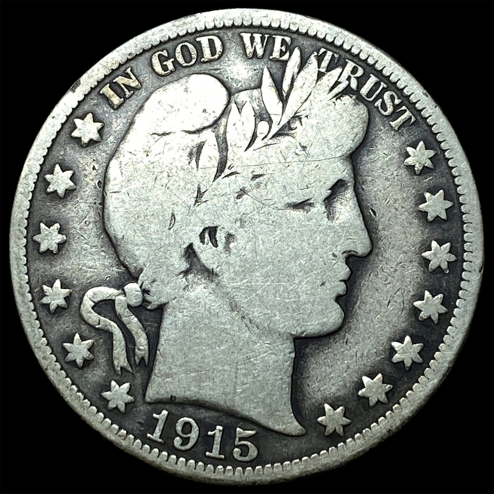 1915 Barber Half Dollar NICELY CIRCULATED: 1915 Barber Half Dollar NICELY CIRCULATED