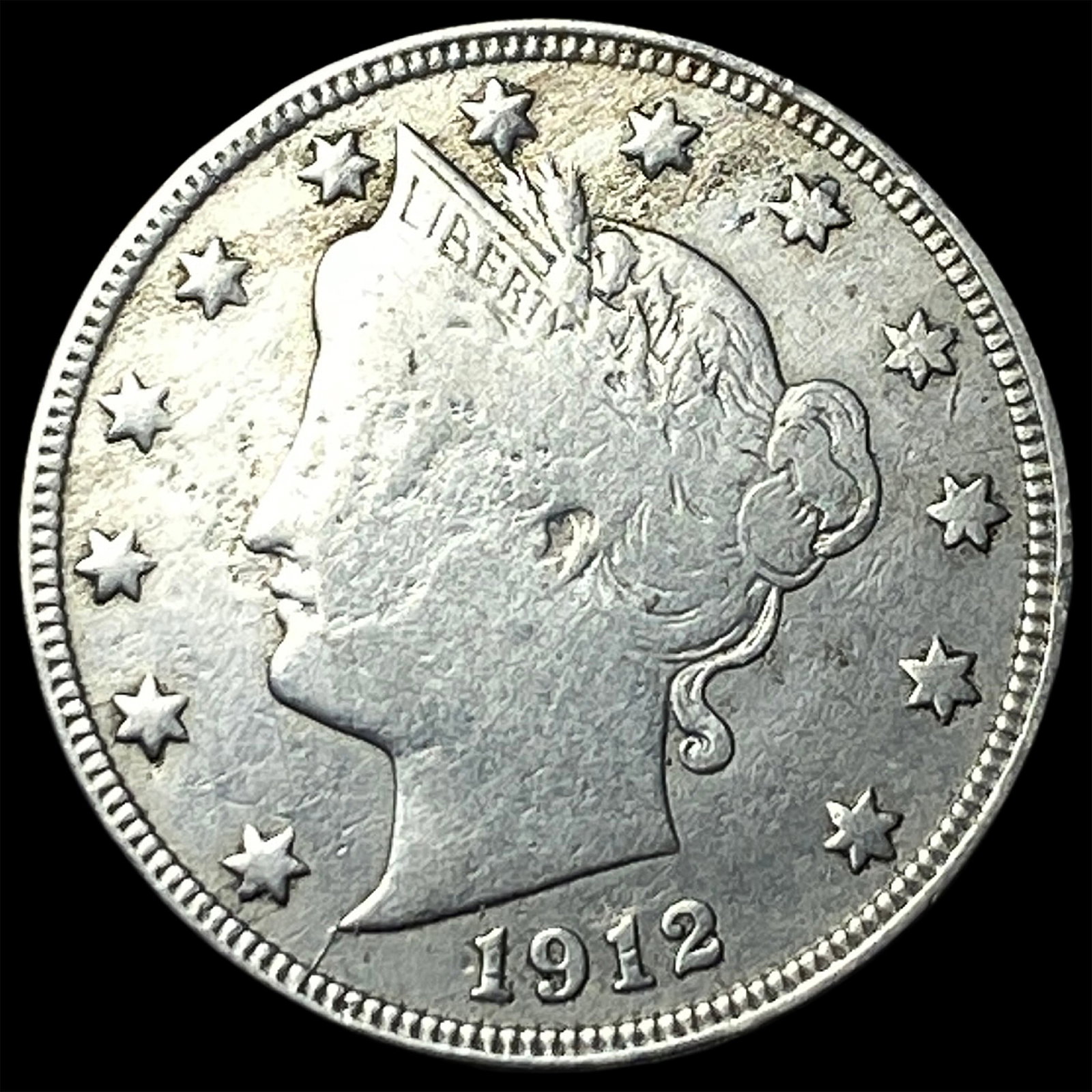 1912-S Liberty Head Nickel LIGHTLY CIRCULATED: 1912-S Liberty Head Nickel LIGHTLY CIRCULATED