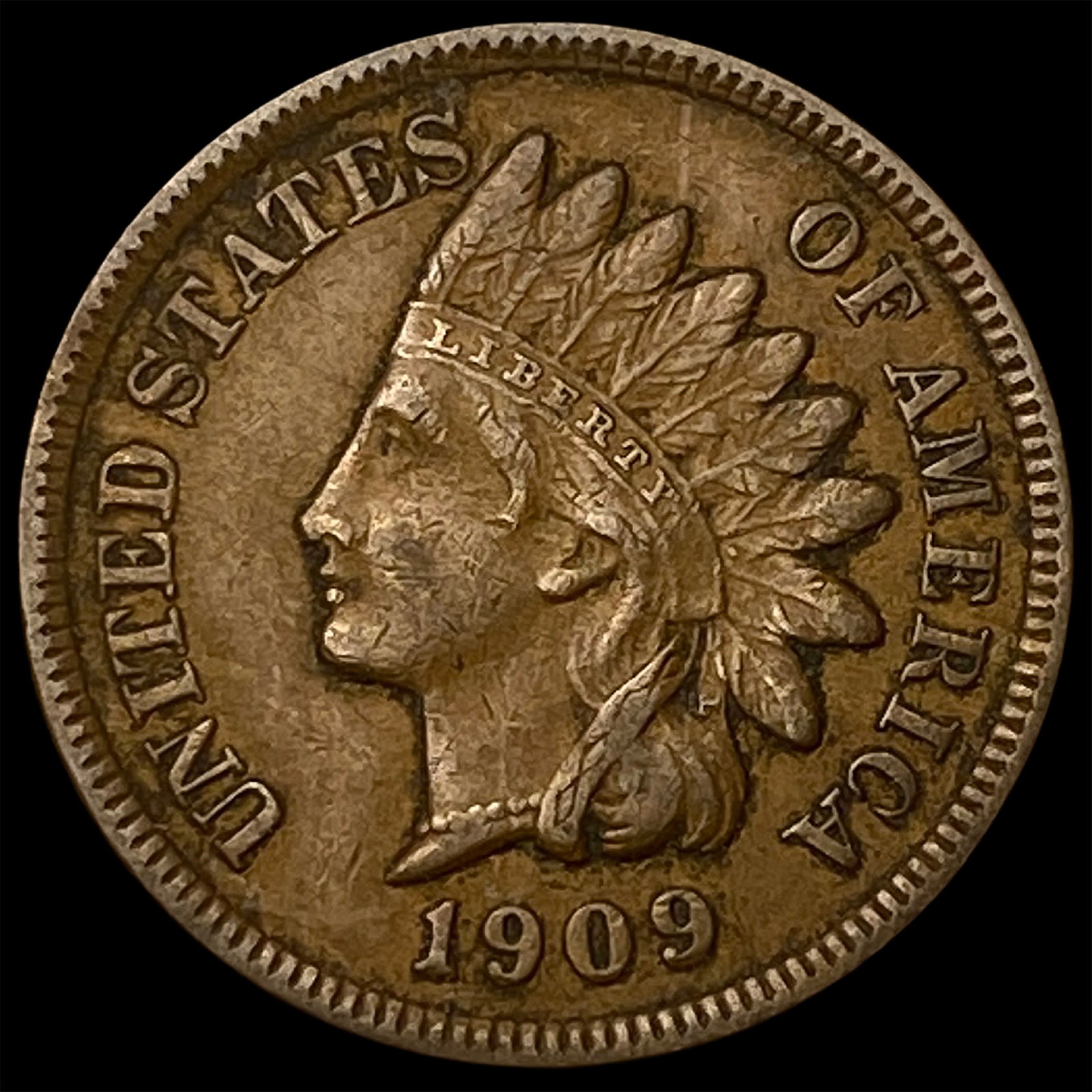 1909 Indian Head Cent CLOSELY UNCIRCULATED: 1909 Indian Head Cent CLOSELY UNCIRCULATED