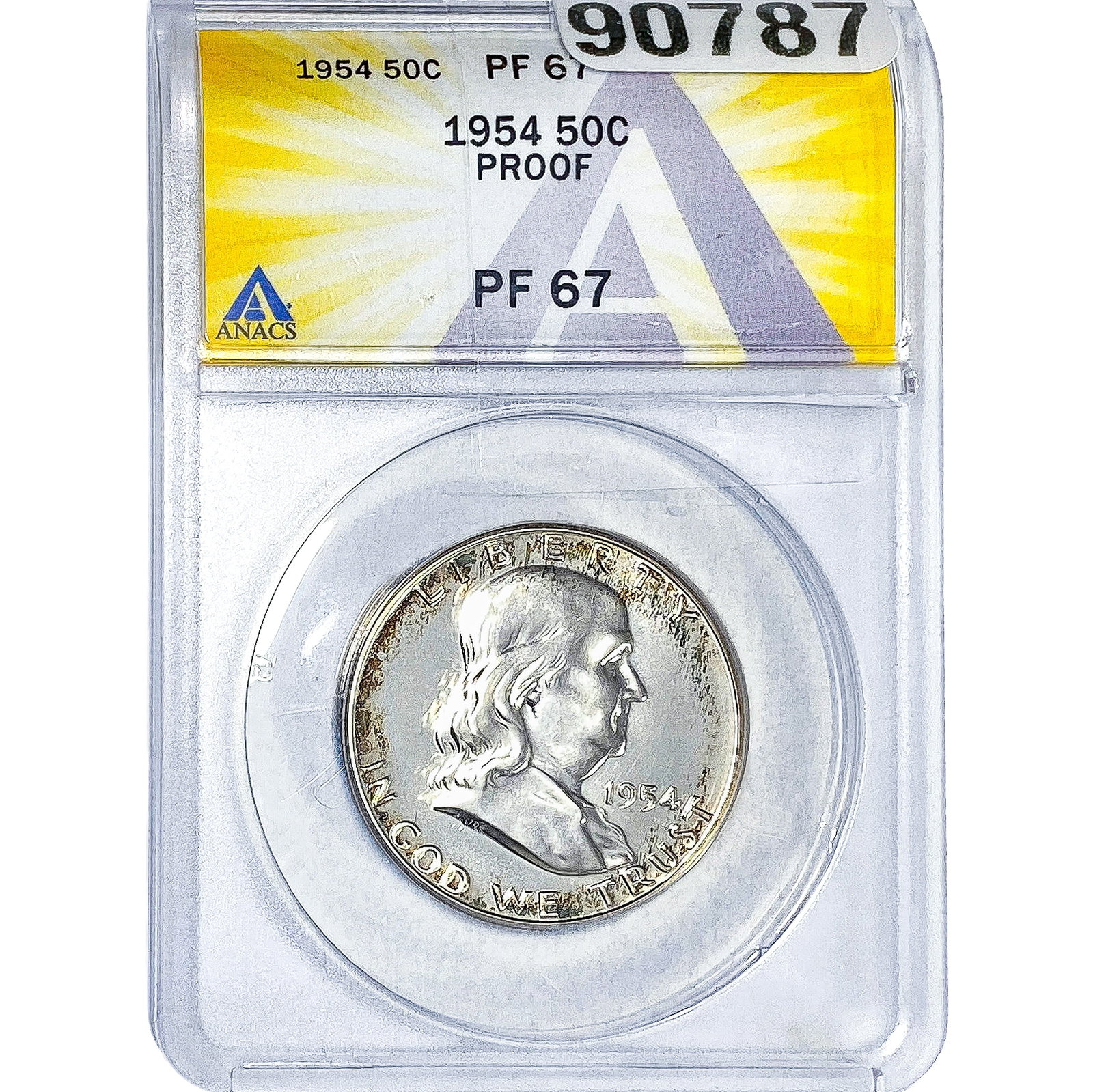 1954 Franklin Half Dollar ANACS PF67: 1954 Franklin Half Dollar ANACS PF67