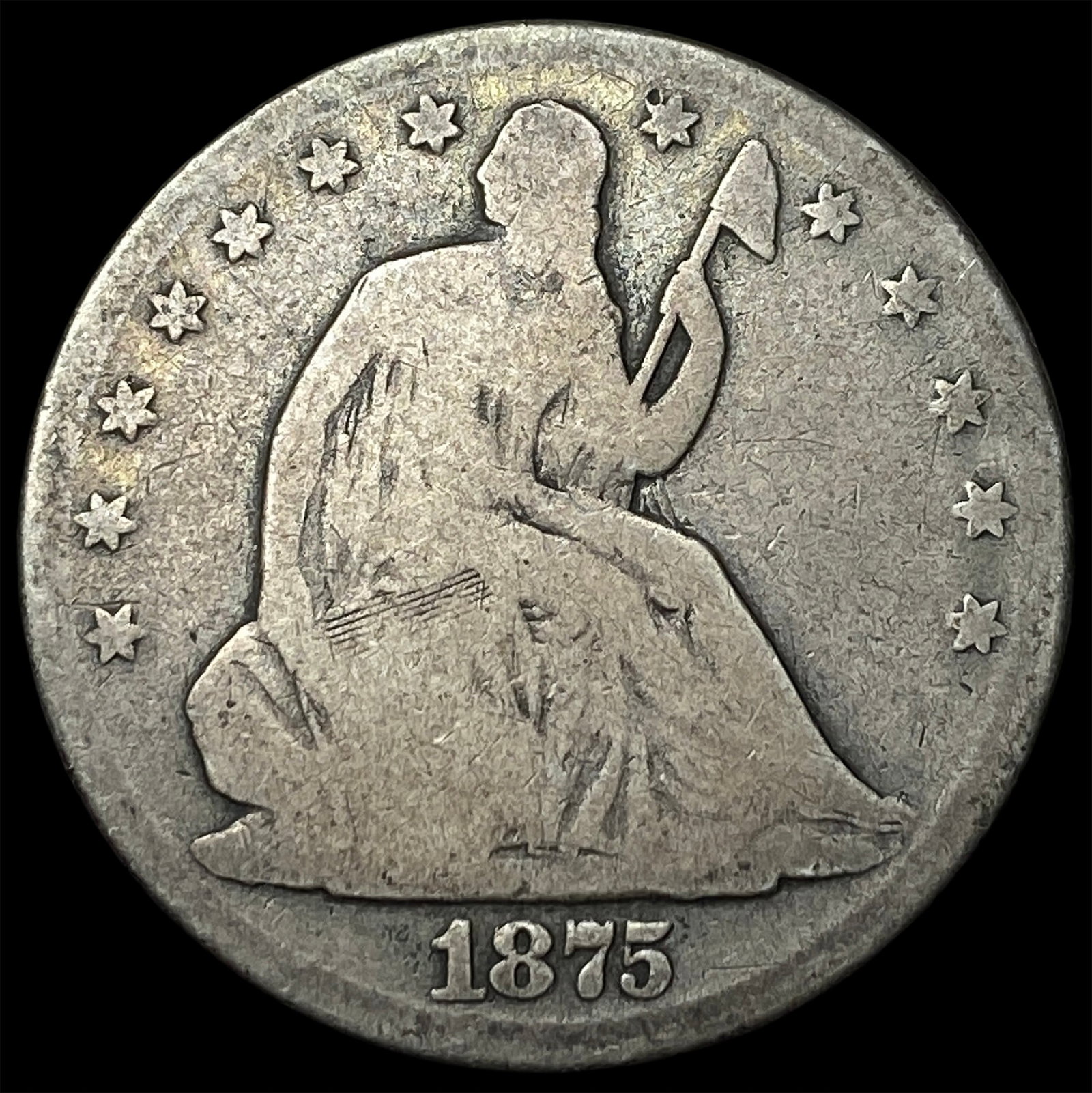 1875 Seated Liberty Half Dollar NICELY CIRCULATED: 1875 Seated Liberty Half Dollar NICELY CIRCULATED