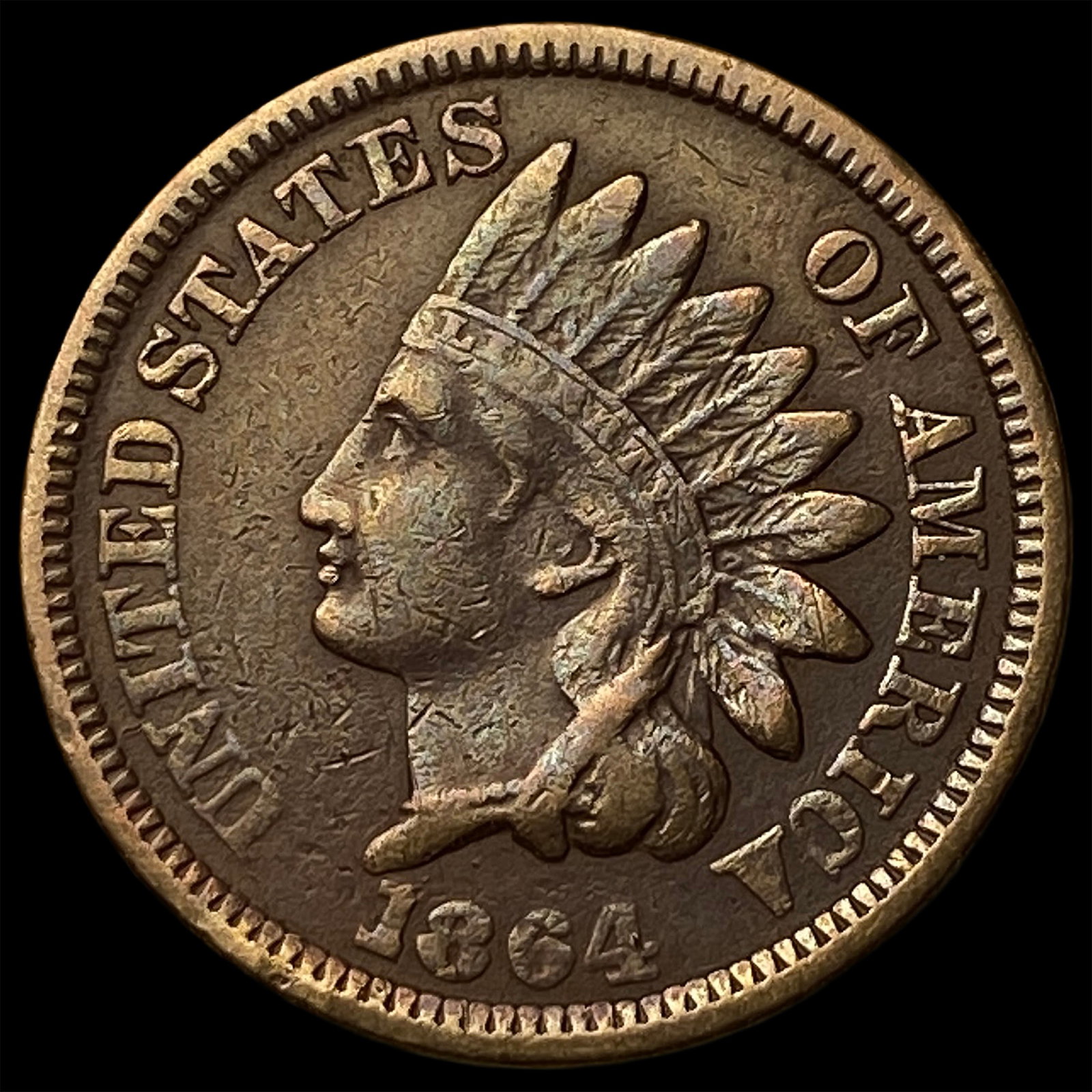 1864 Bronze Indian Head Cent NEARLY UNCIRCULATED: 1864 Bronze Indian Head Cent NEARLY UNCIRCULATED