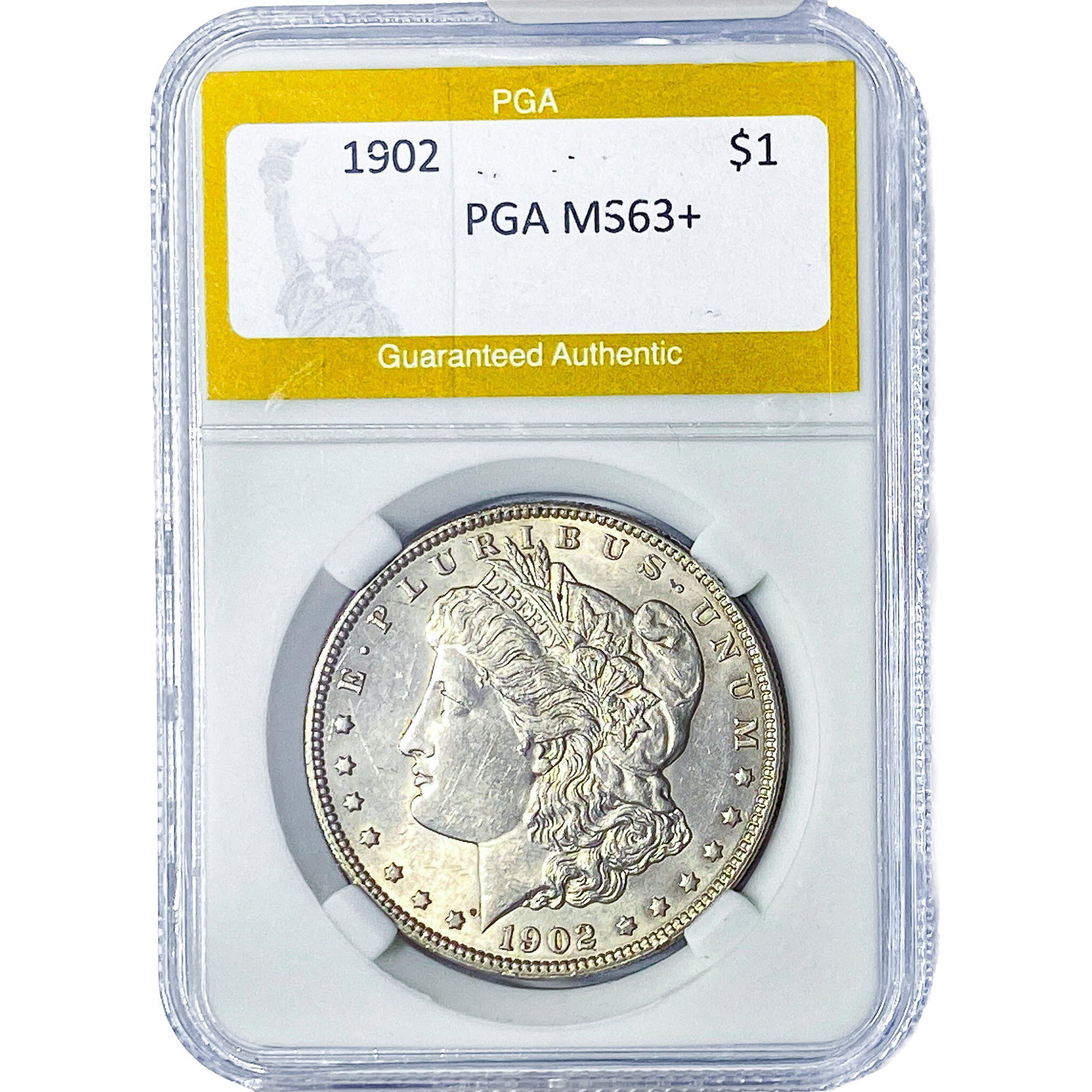 1902 Morgan Silver Dollar PGA MS63+: 1902 Morgan Silver Dollar PGA MS63+