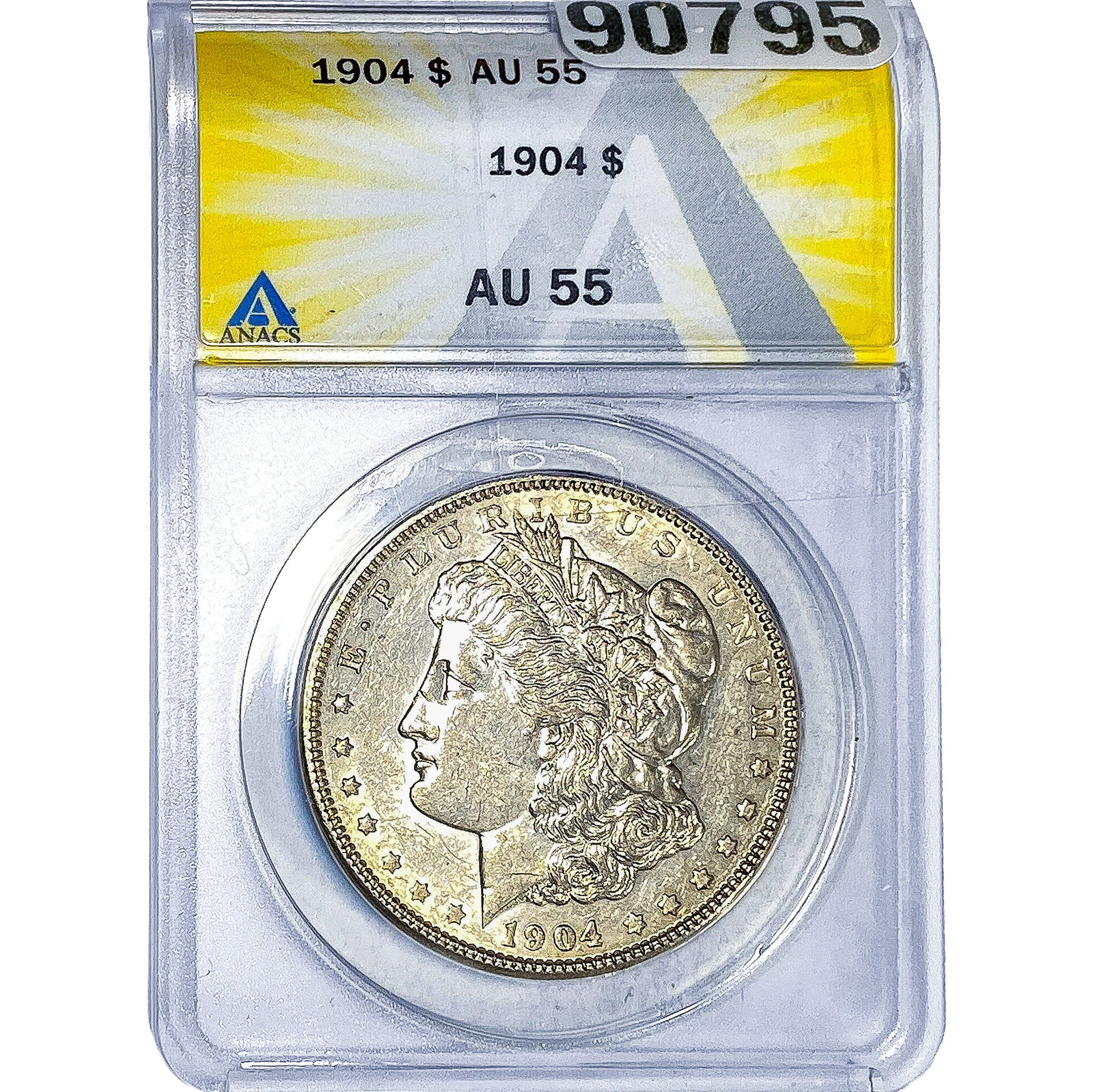1904 Morgan Silver Dollar ANACS AU55: 1904 Morgan Silver Dollar ANACS AU55