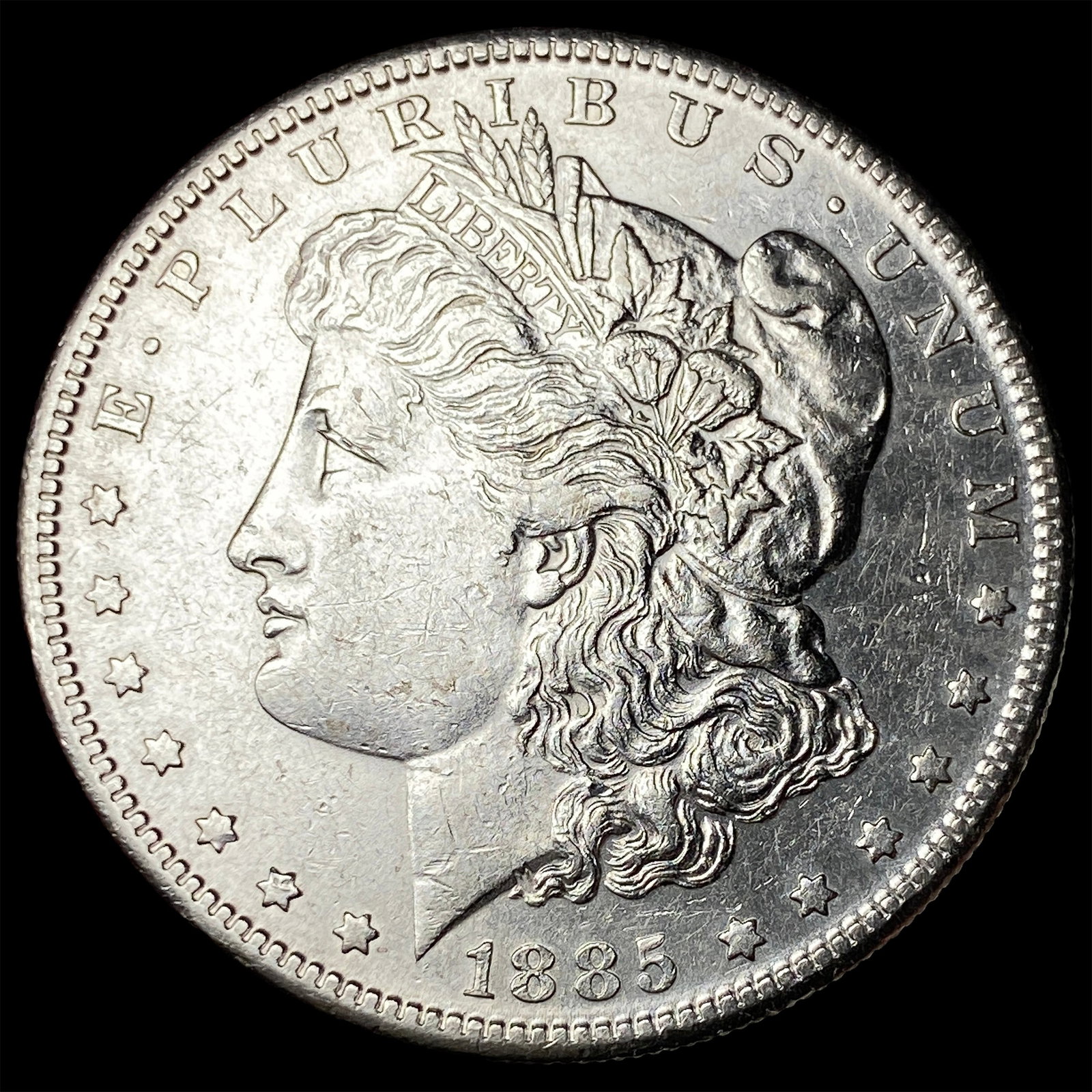 1885-S Silver Morgan Dollar CLOSELY UNCIRCULATED: 1885-S Silver Morgan Dollar CLOSELY UNCIRCULATED