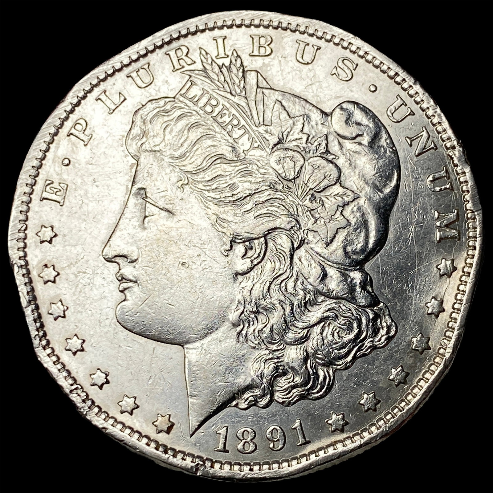 1891-CC Spitting Eagle Silver Morgan Dollar HIGH GRADE: 1891-CC Spitting Eagle Silver Morgan Dollar HIGH GRADE