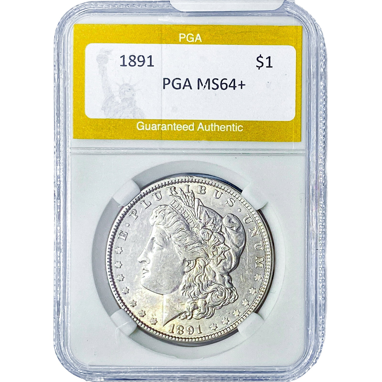 1891 Morgan Silver Dollar PGA MS64+: 1891 Morgan Silver Dollar PGA MS64+