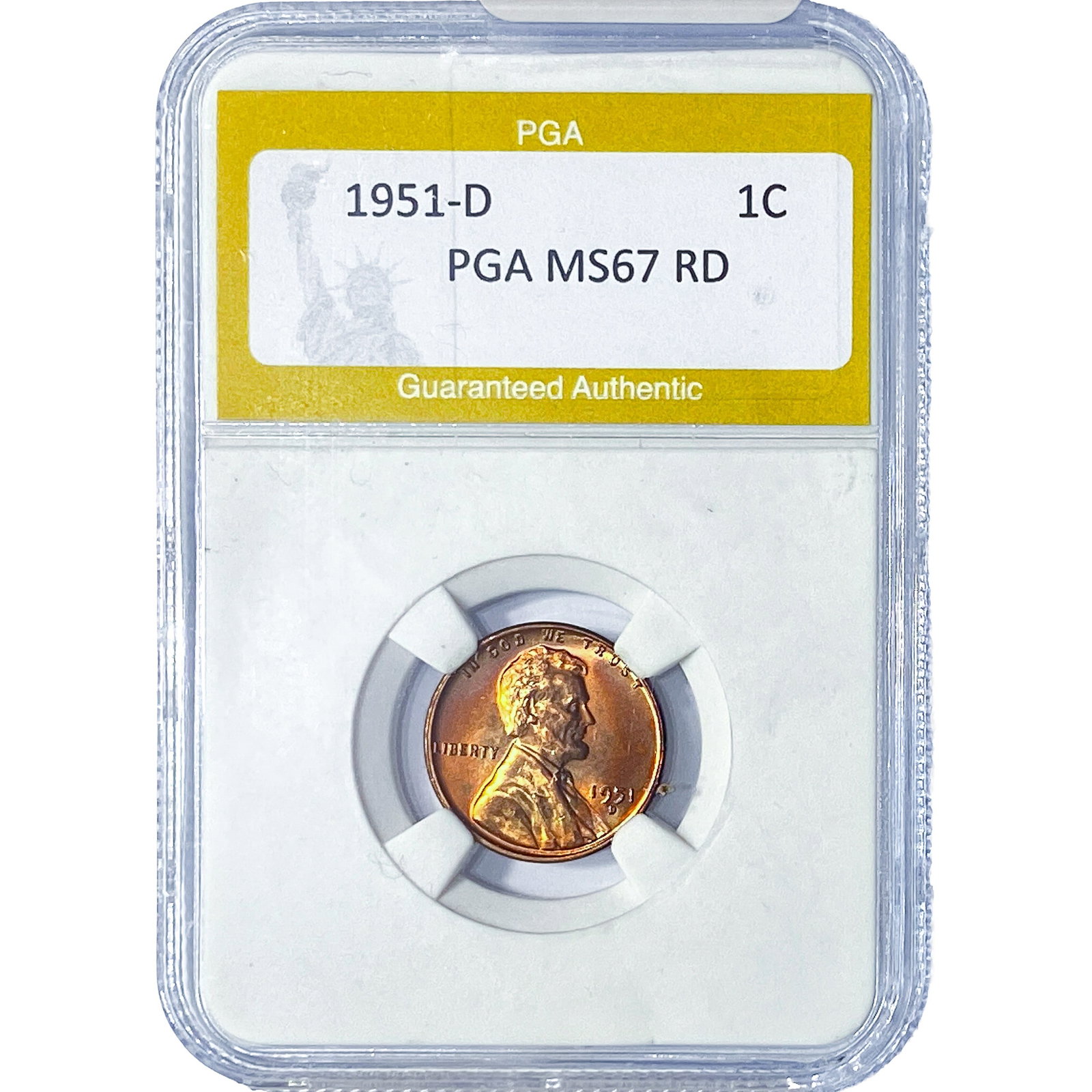 1951-D Wheat Cent PGA MS67 RD (1 of 2)