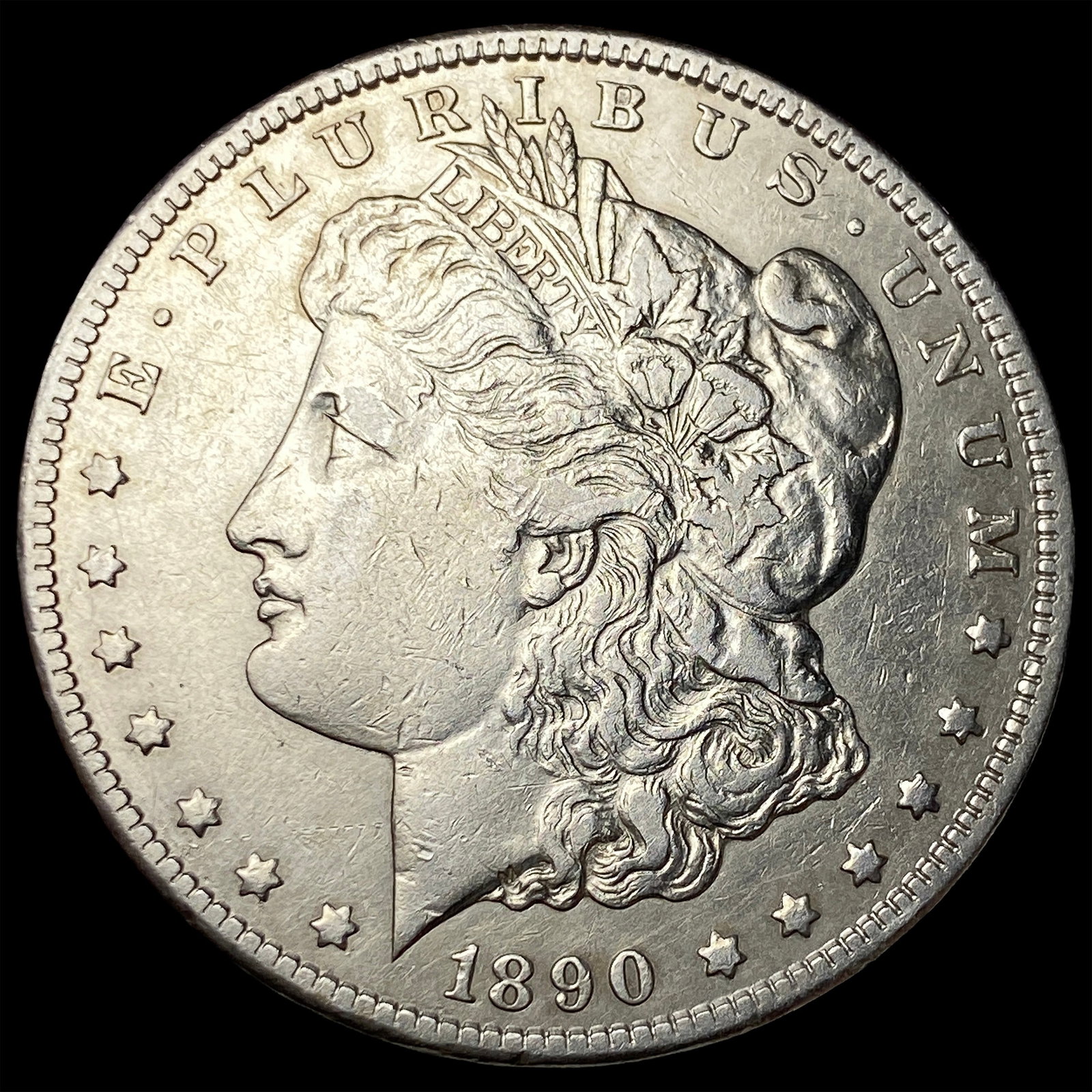1890-CC Silver Morgan Dollar NEARLY UNCIRCULATED: 1890-CC Silver Morgan Dollar NEARLY UNCIRCULATED