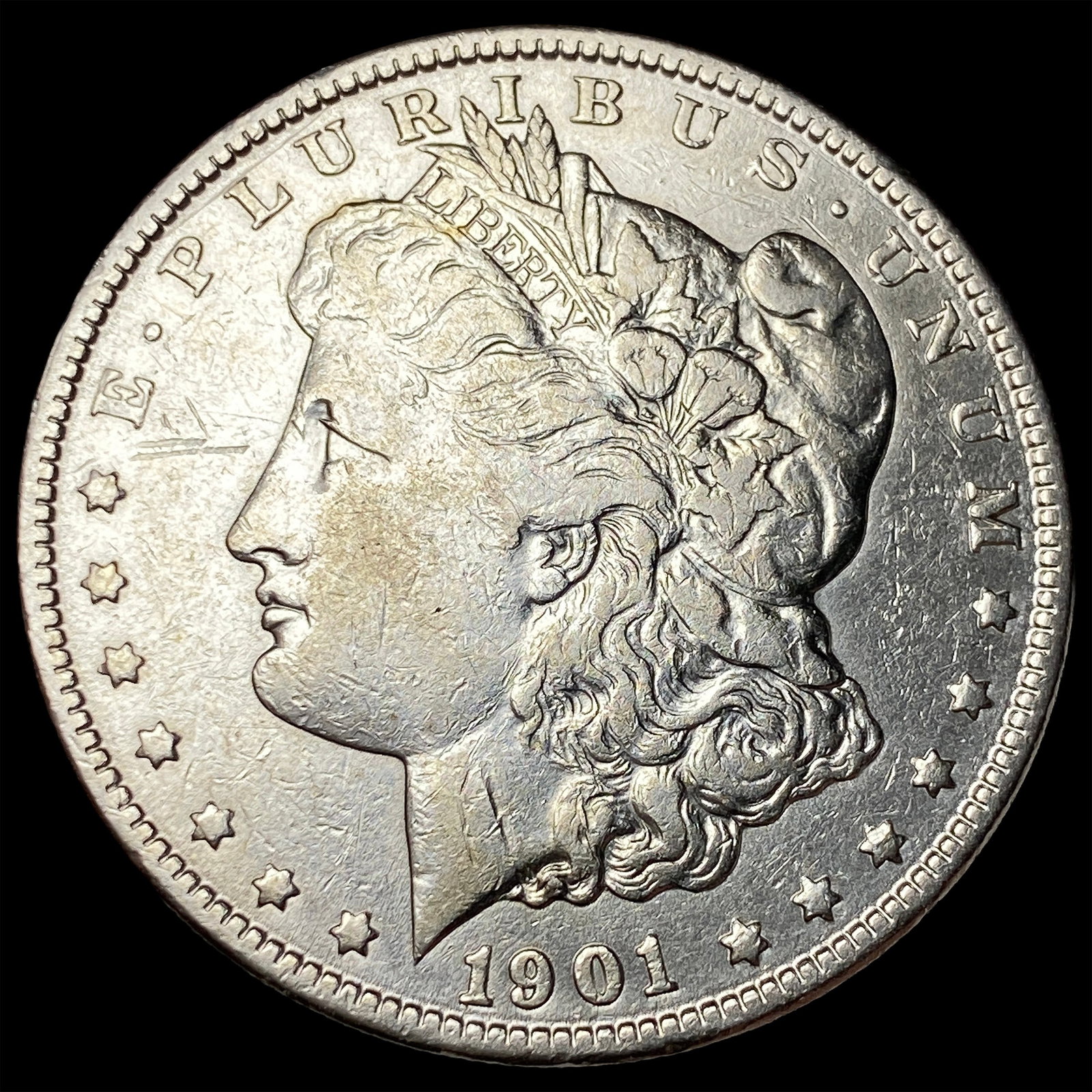 1901 Morgan Silver Dollar ABOUT UNCIRCULATED (1 of 2)