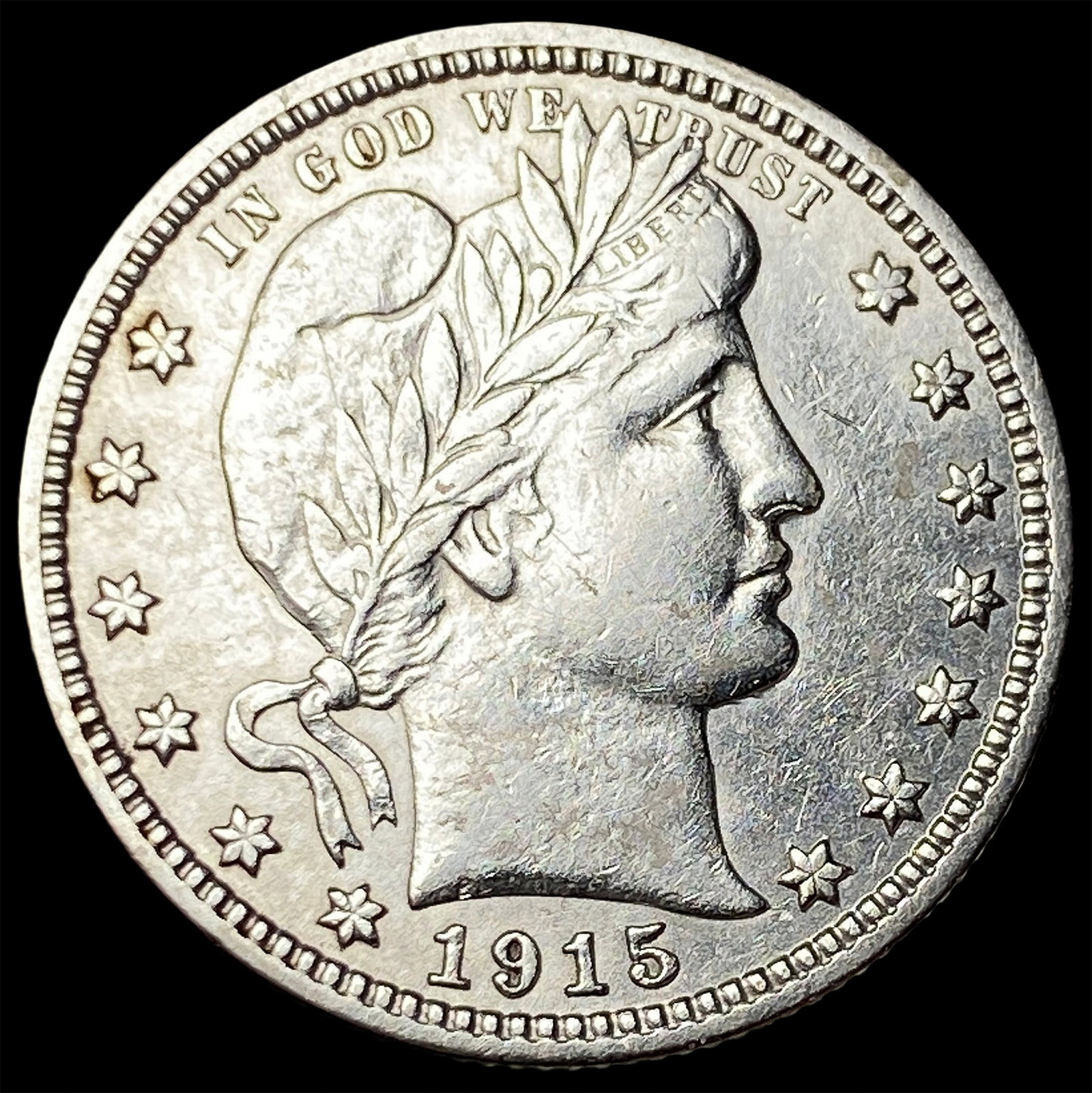 1915 Barber Silver Quarter CLOSELY UNCIRCULATED: 1915 Barber Silver Quarter CLOSELY UNCIRCULATED