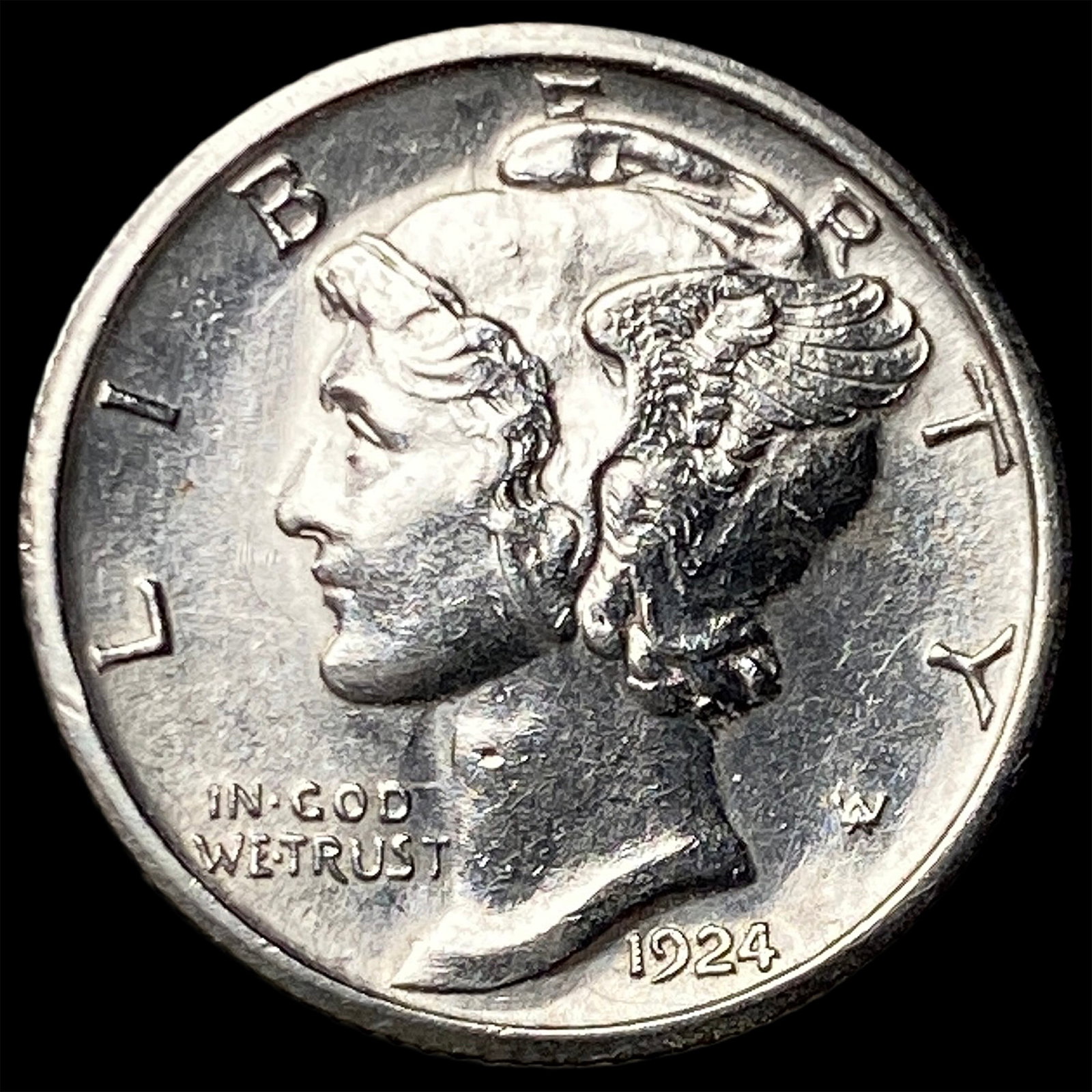 1924-S Silver Mercury Dime UNCIRCULATED: 1924-S Silver Mercury Dime UNCIRCULATED