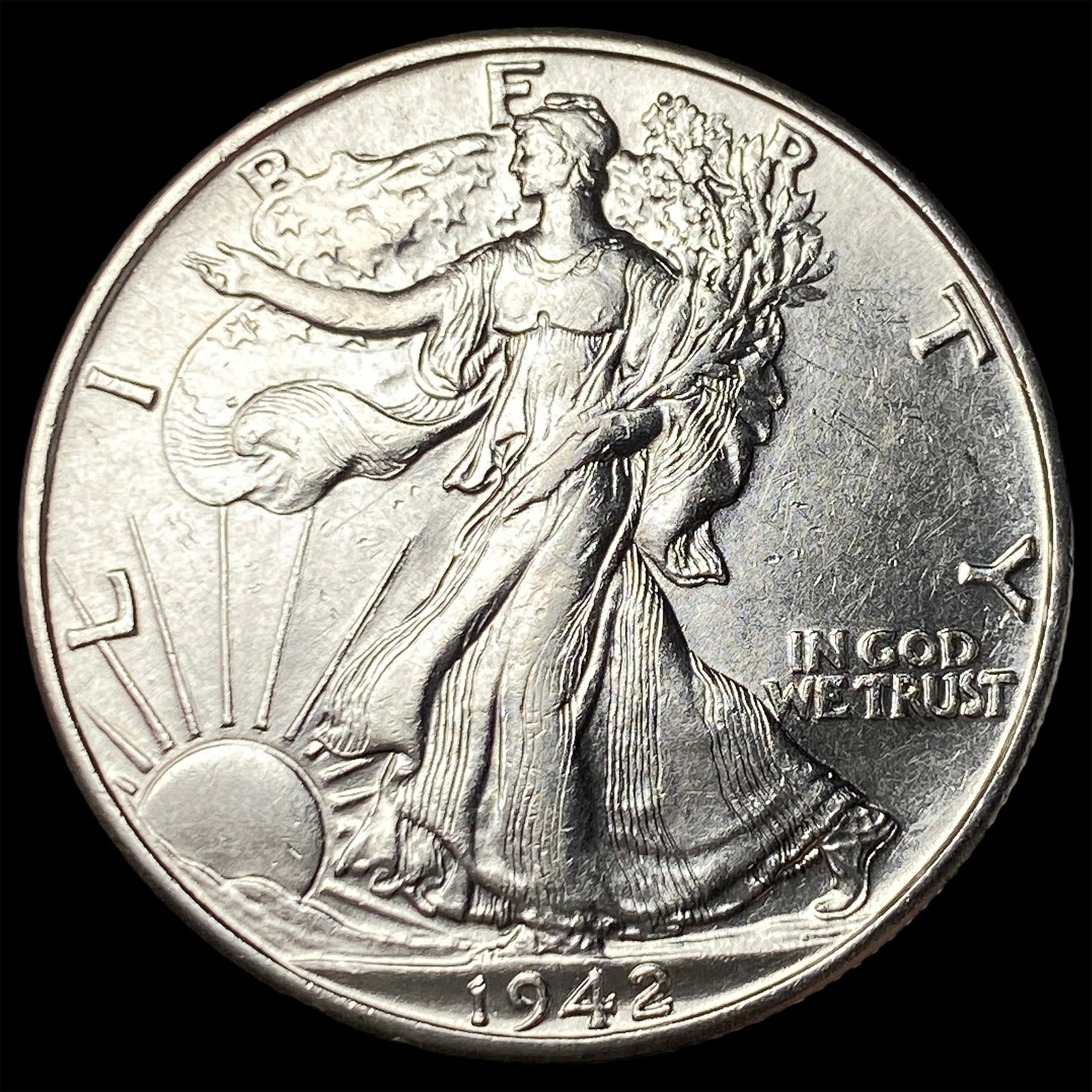 1942 Silver Walking Liberty Half Dollar UNCIRCULATED: 1942 Silver Walking Liberty Half Dollar UNCIRCULATED