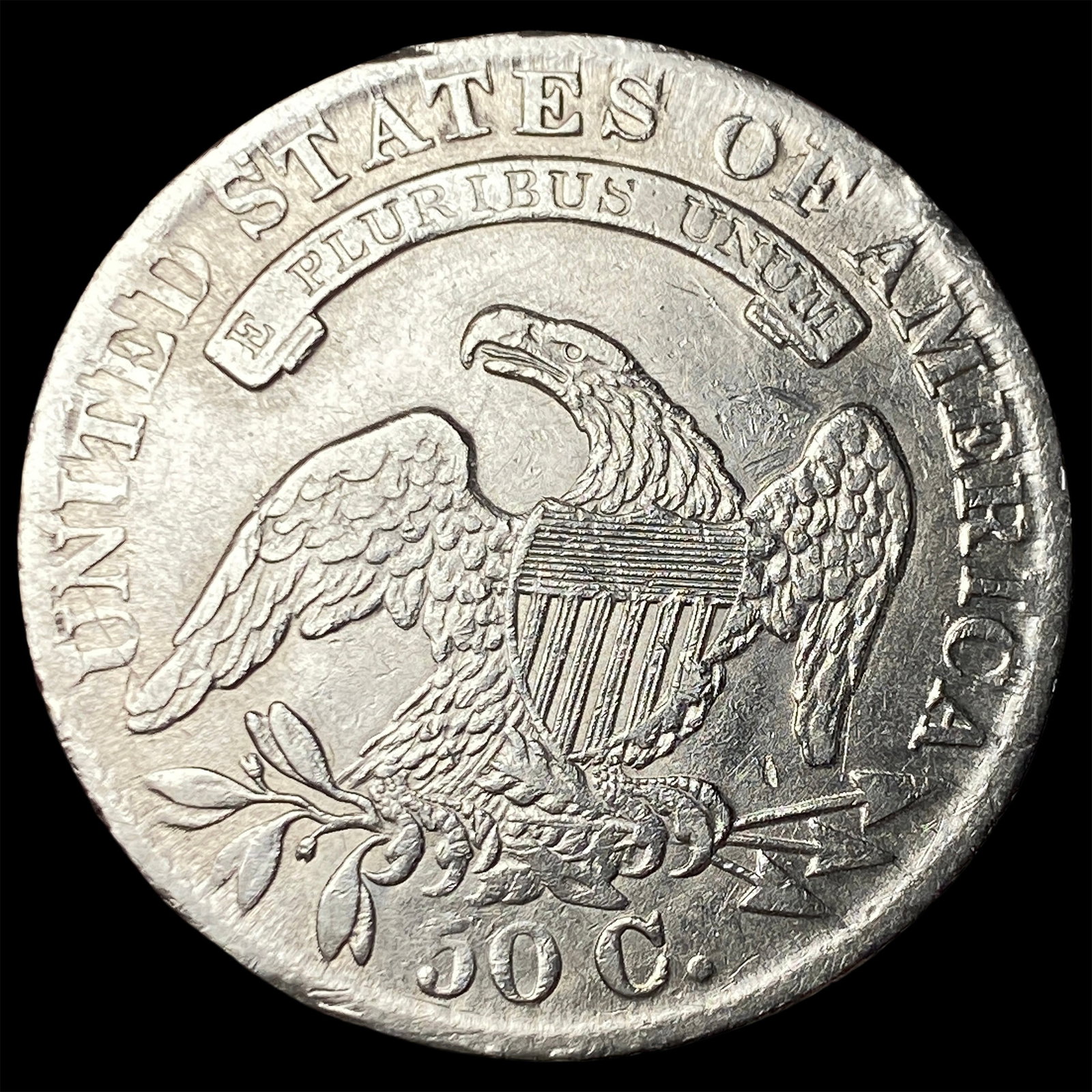1833 Capped Bust Half Dollar CLOSELY UNCIRCULATED - 2