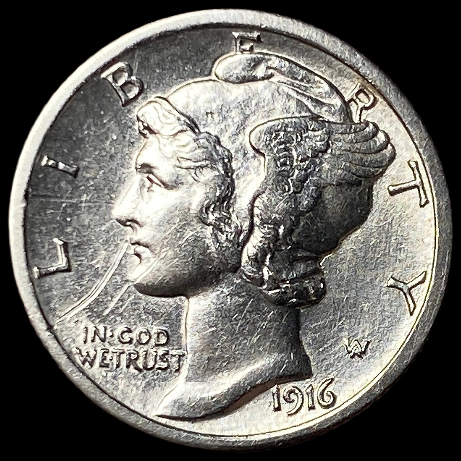 1916 Silver Mercury Dime UNCIRCULATED: 1916 Silver Mercury Dime UNCIRCULATED