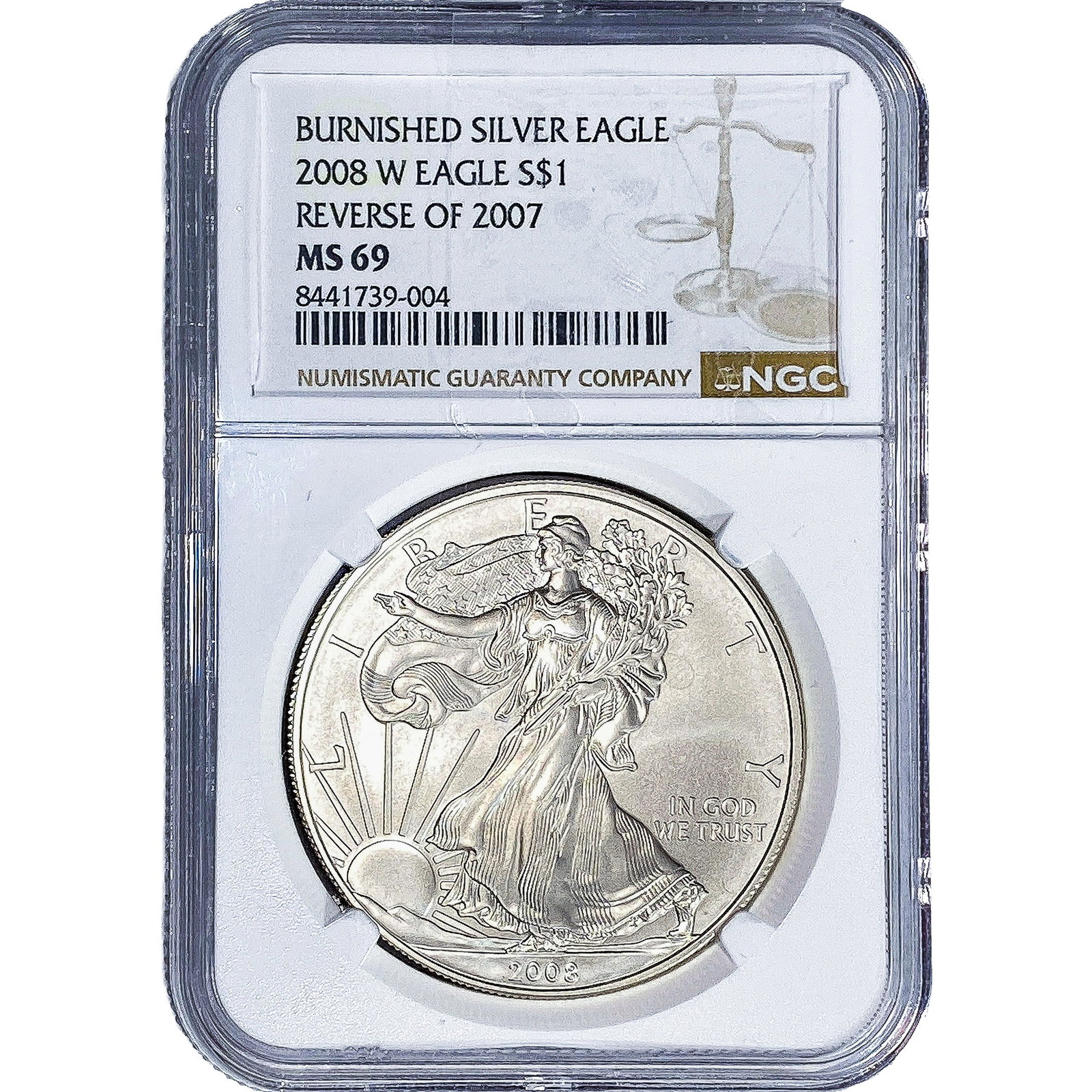 2008-W Silver Eagle NGC MS69 (1 of 2)