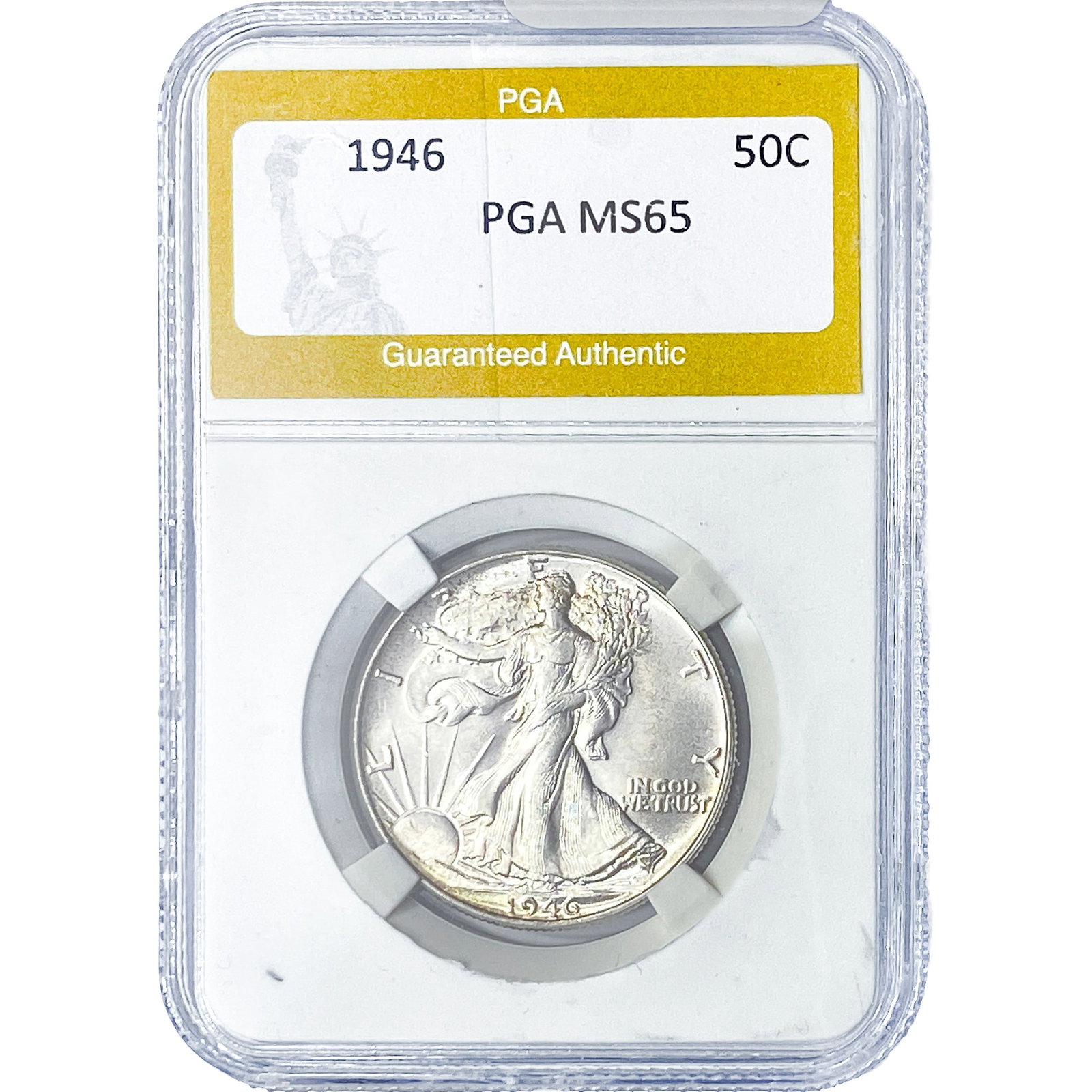1946 Walking Liberty Half Dollar PGA MS65: 1946 Walking Liberty Half Dollar PGA MS65