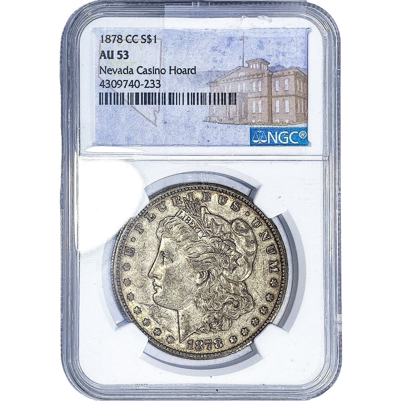 1878-CC Morgan Silver Dollar NGC AU53: 1878-CC Morgan Silver Dollar NGC AU53