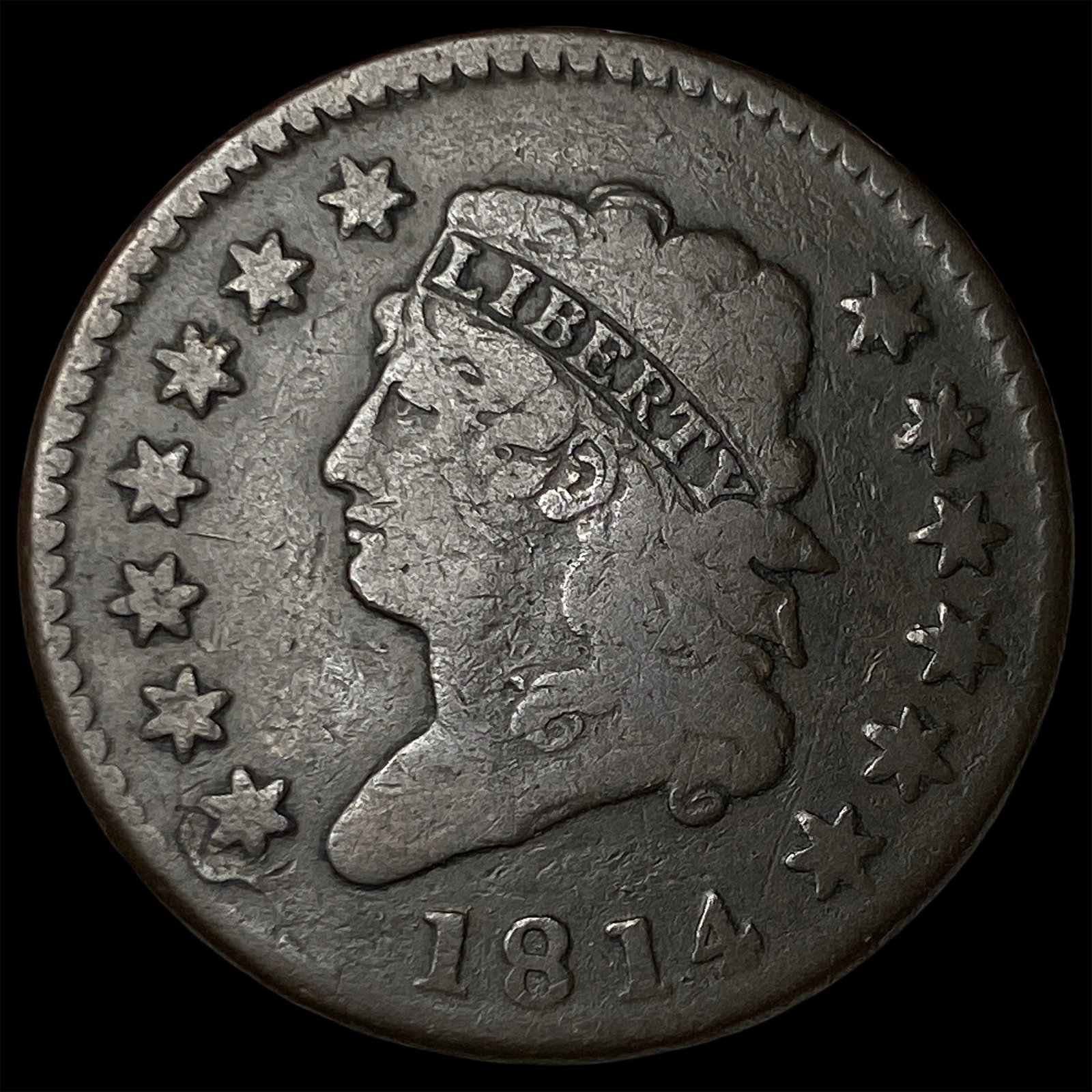 1814 Classic Head Large Cent NICELY CIRCULATED (1 of 2)