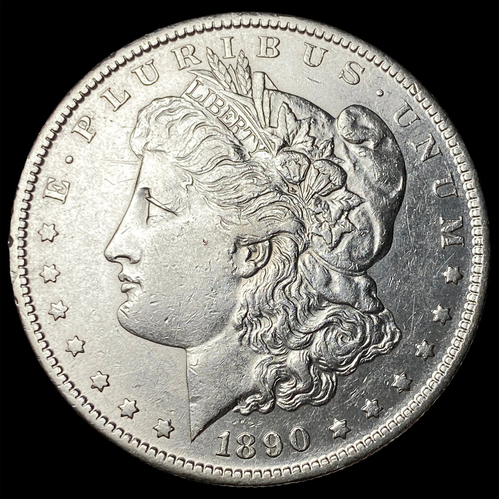 1890-S Silver Morgan Dollar CLOSELY UNCIRCULATED: 1890-S Silver Morgan Dollar CLOSELY UNCIRCULATED