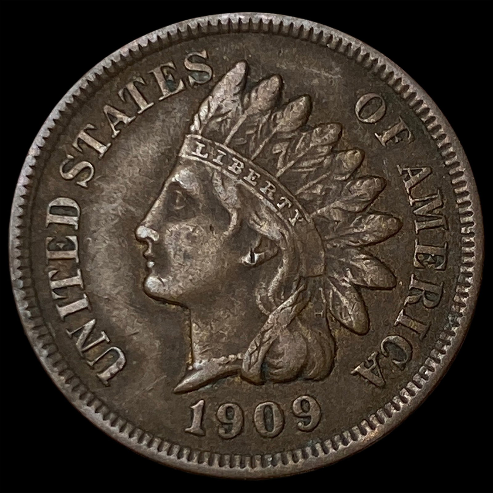 1909 Indian Head Cent NEARLY UNCIRCULATED: 1909 Indian Head Cent NEARLY UNCIRCULATED