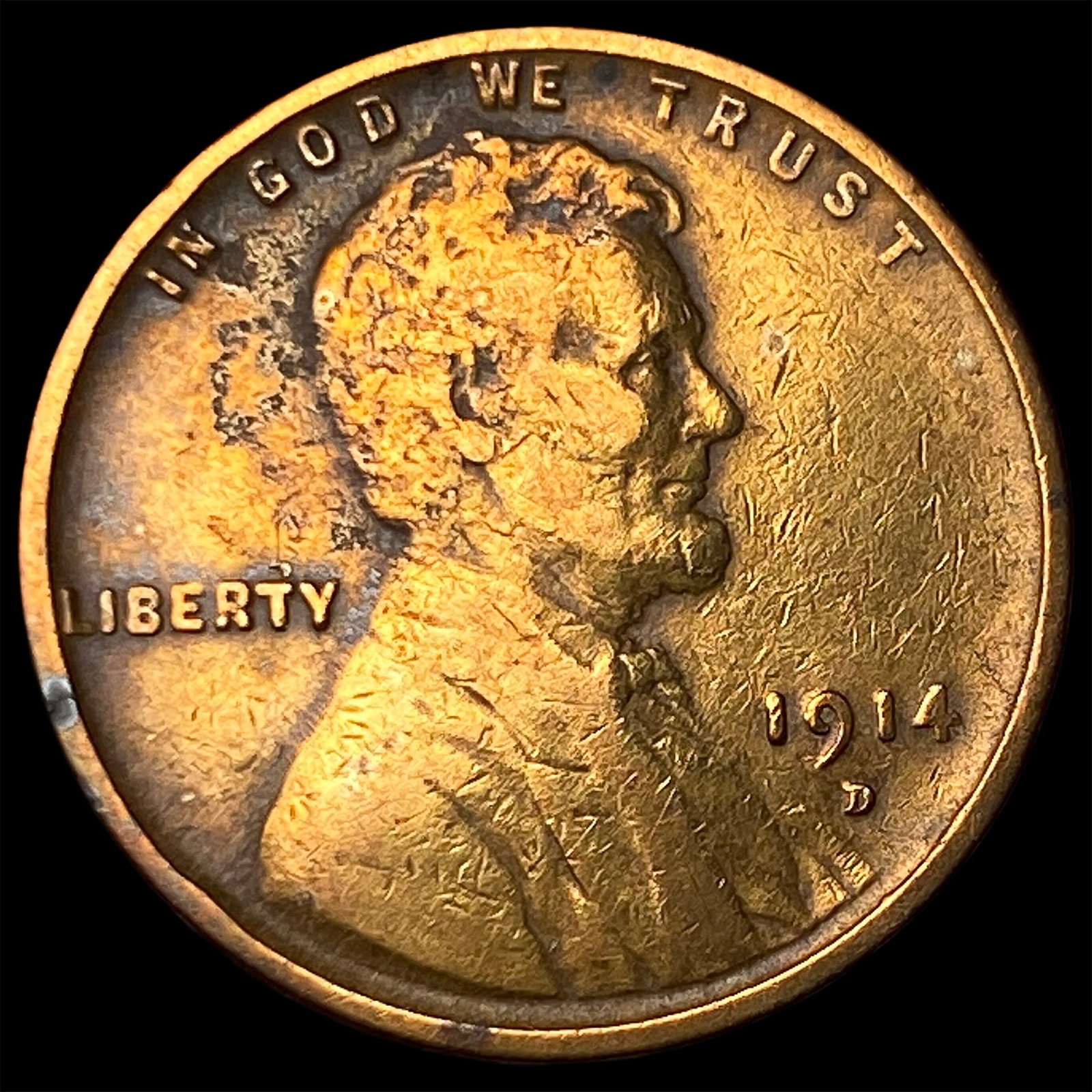 1914-D Lincoln Wheat Cent LIGHTLY CIRCULATED: 1914-D Lincoln Wheat Cent LIGHTLY CIRCULATED