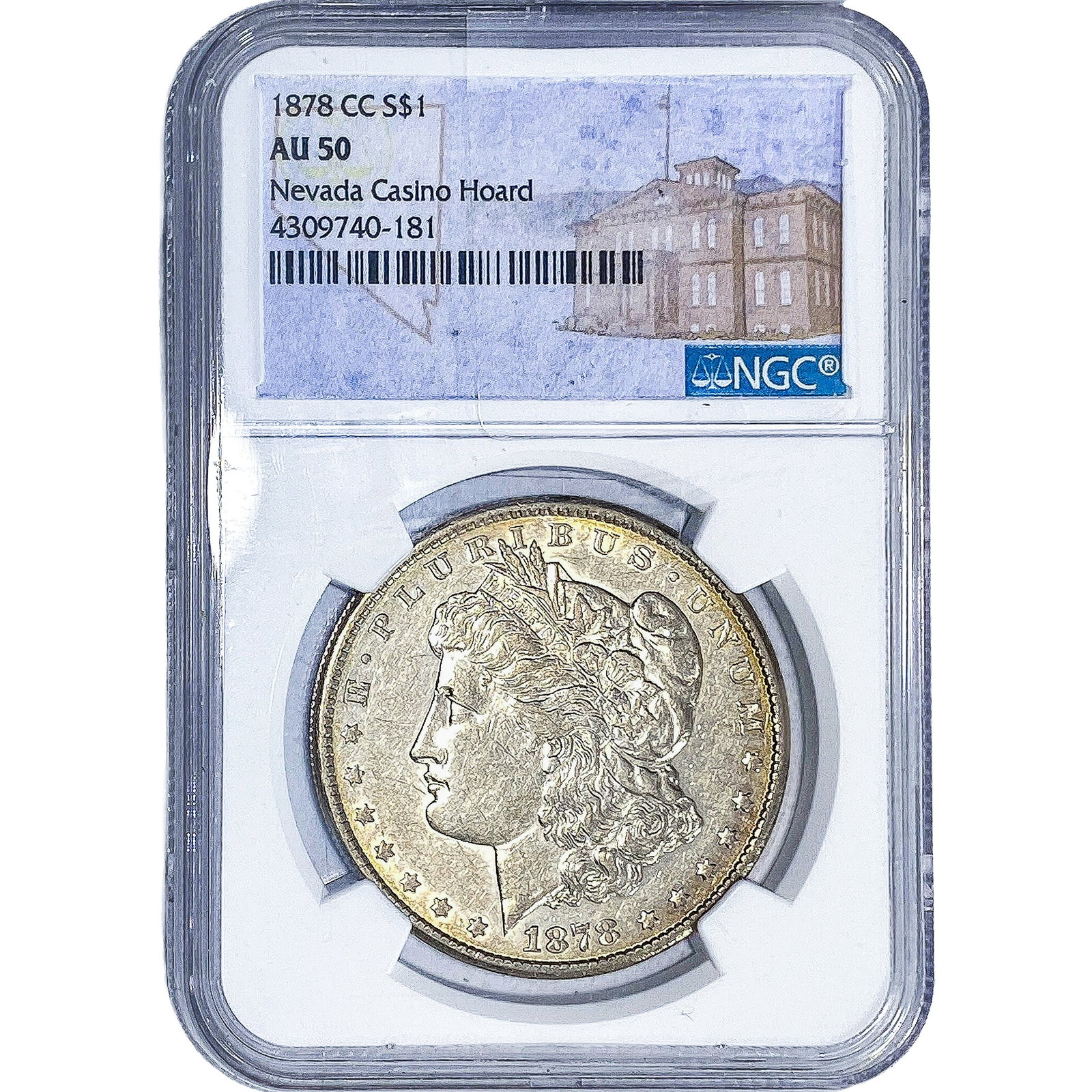 1878-CC Morgan Silver Dollar NGC AU50: 1878-CC Morgan Silver Dollar NGC AU50