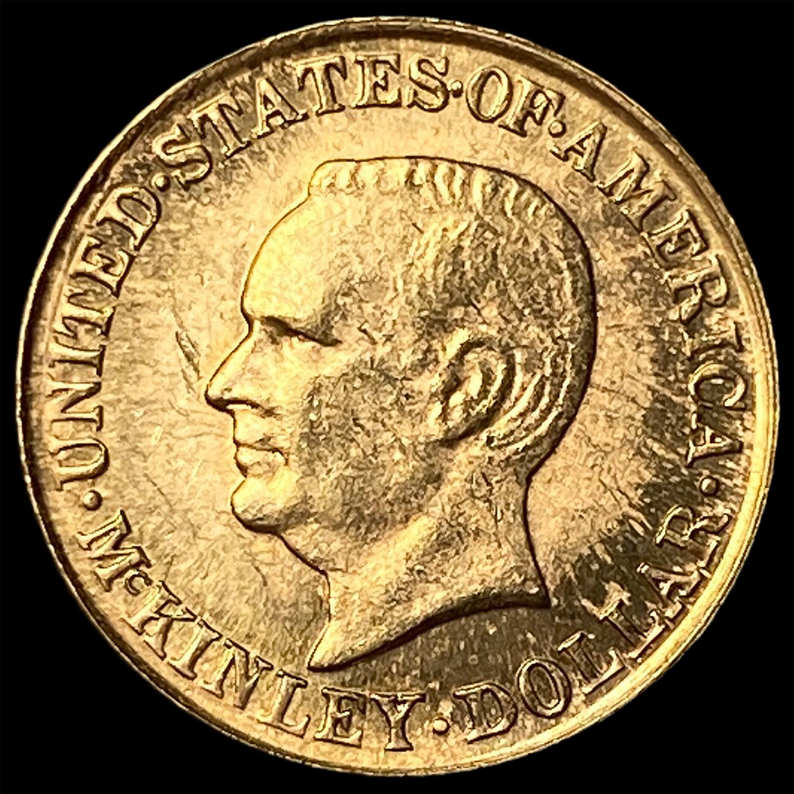 1916 Gold McKinley Dollar Commemorative CLOSELY UNCIRCULATED (1 of 2)