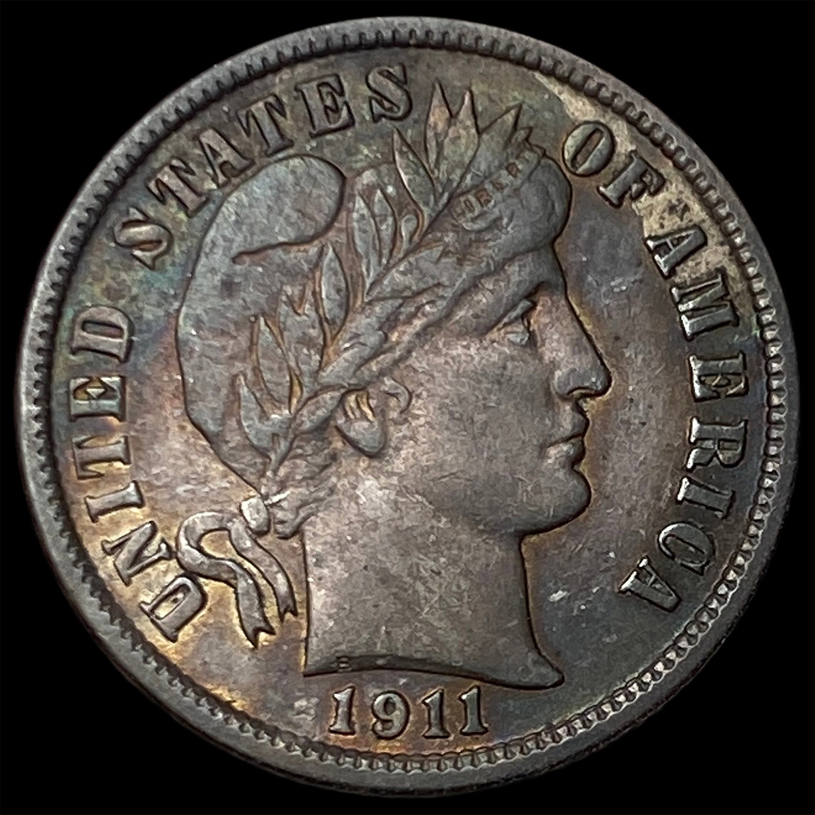 1911-D Silver Barber Dime NEARLY UNCIRCULATED: 1911-D Silver Barber Dime NEARLY UNCIRCULATED