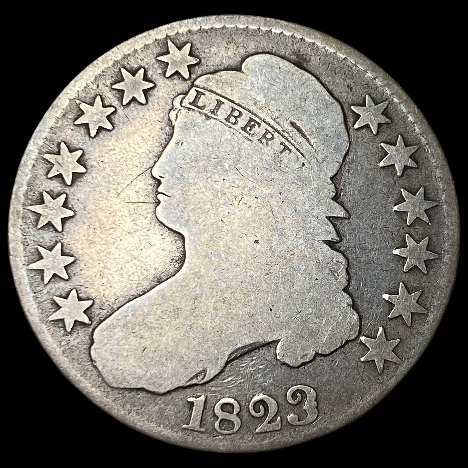 1823 Capped Bust Half Dollar NICELY CIRCULATED (1 of 2)