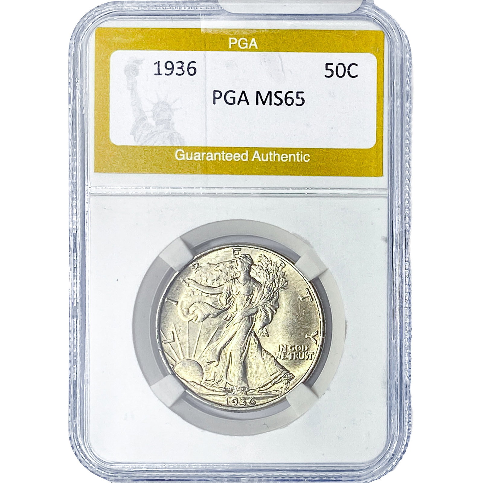 1936 Walking Liberty Half Dollar PGA MS65: 1936 Walking Liberty Half Dollar PGA MS65