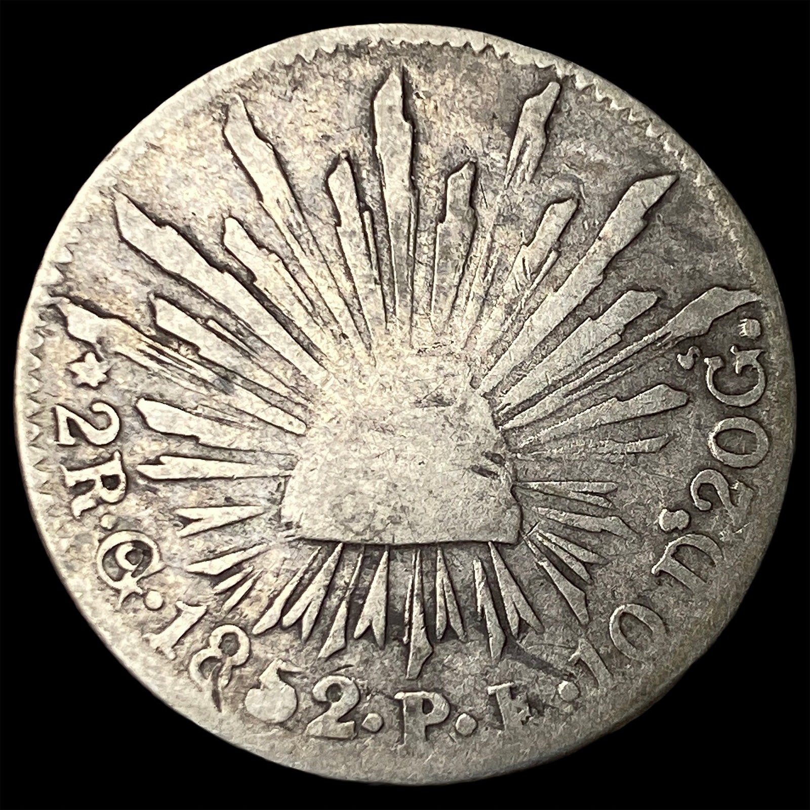 1852 Mexico Silver 2 Reales PotosÃƒÂ­ Mint NICELY CIRCULATED: 1852 Mexico Silver 2 Reales PotosÃƒÂ­ Mint NICELY CIRCULATED