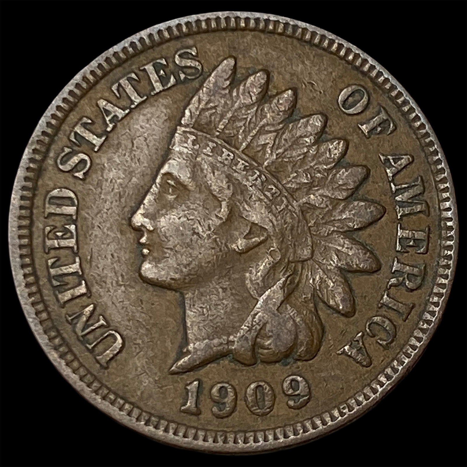 1909 Indian Head Cent NEARLY UNCIRCULATED: 1909 Indian Head Cent NEARLY UNCIRCULATED