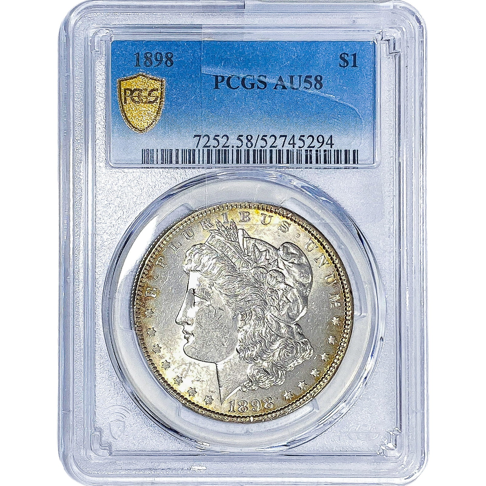 1898 Morgan Silver Dollar PCGS AU58: 1898 Morgan Silver Dollar PCGS AU58
