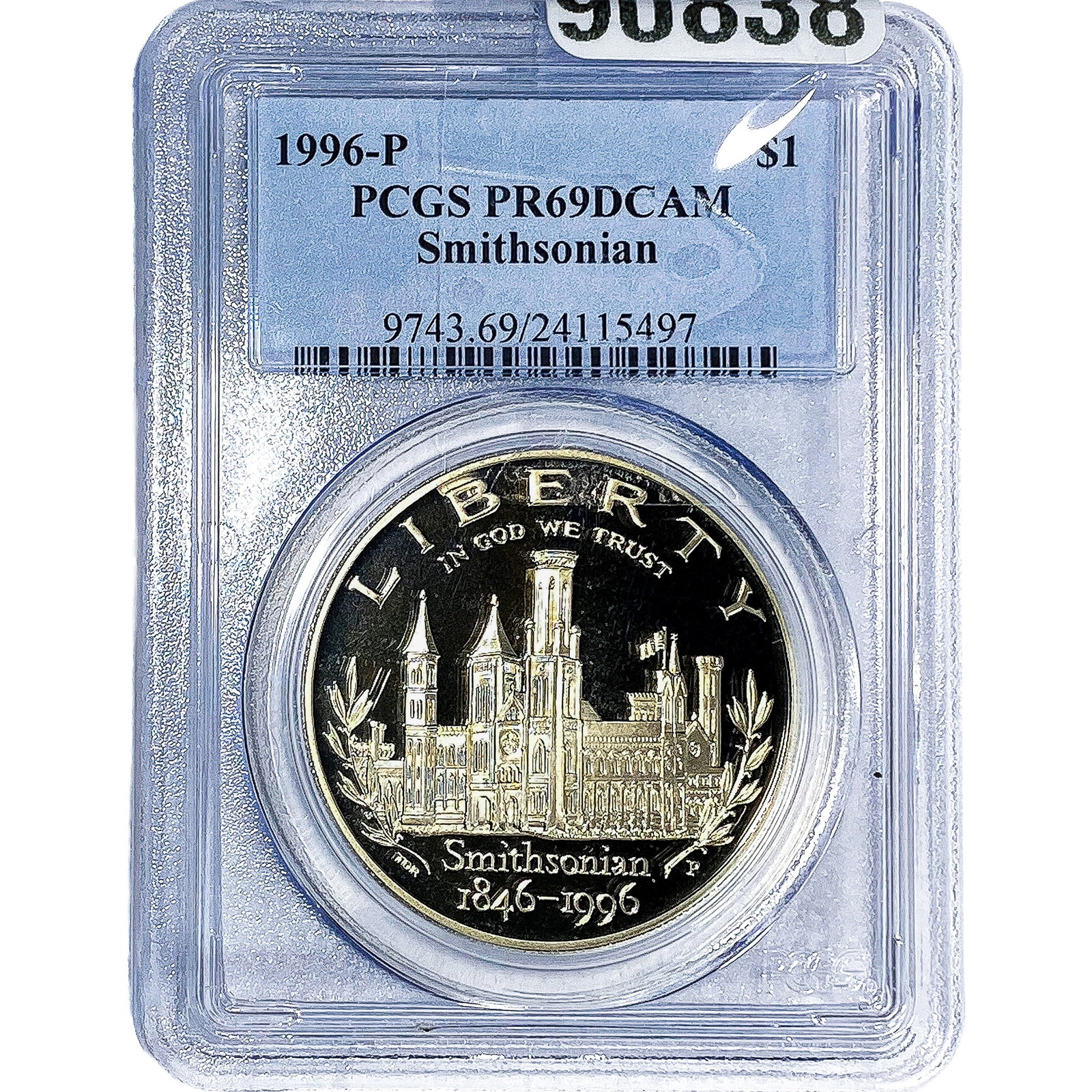 1996 $1 Smithsonian PCGS PR69 DCAM (1 of 2)