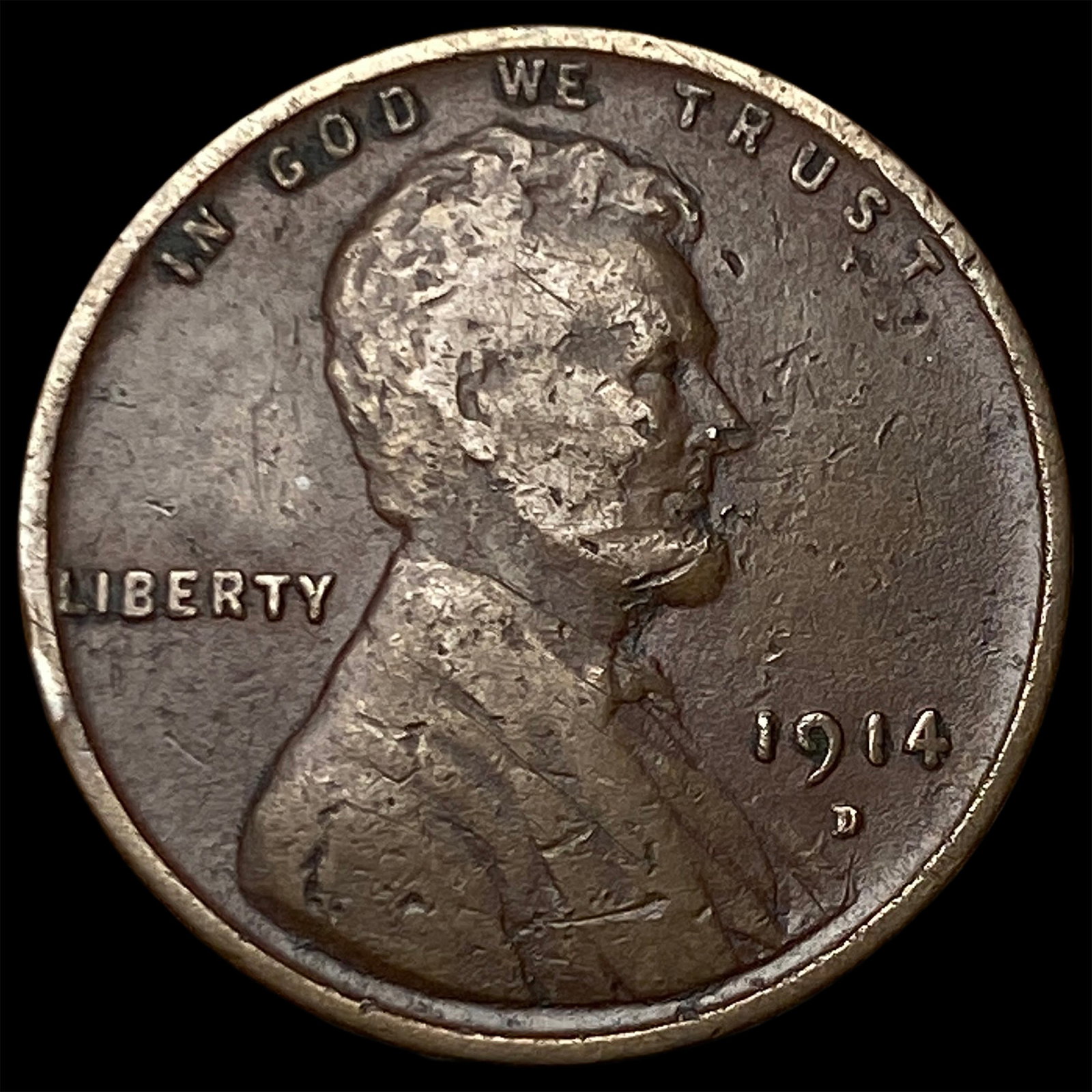 1914-D Lincoln Wheat Cent LIGHTLY CIRCULATED: 1914-D Lincoln Wheat Cent LIGHTLY CIRCULATED